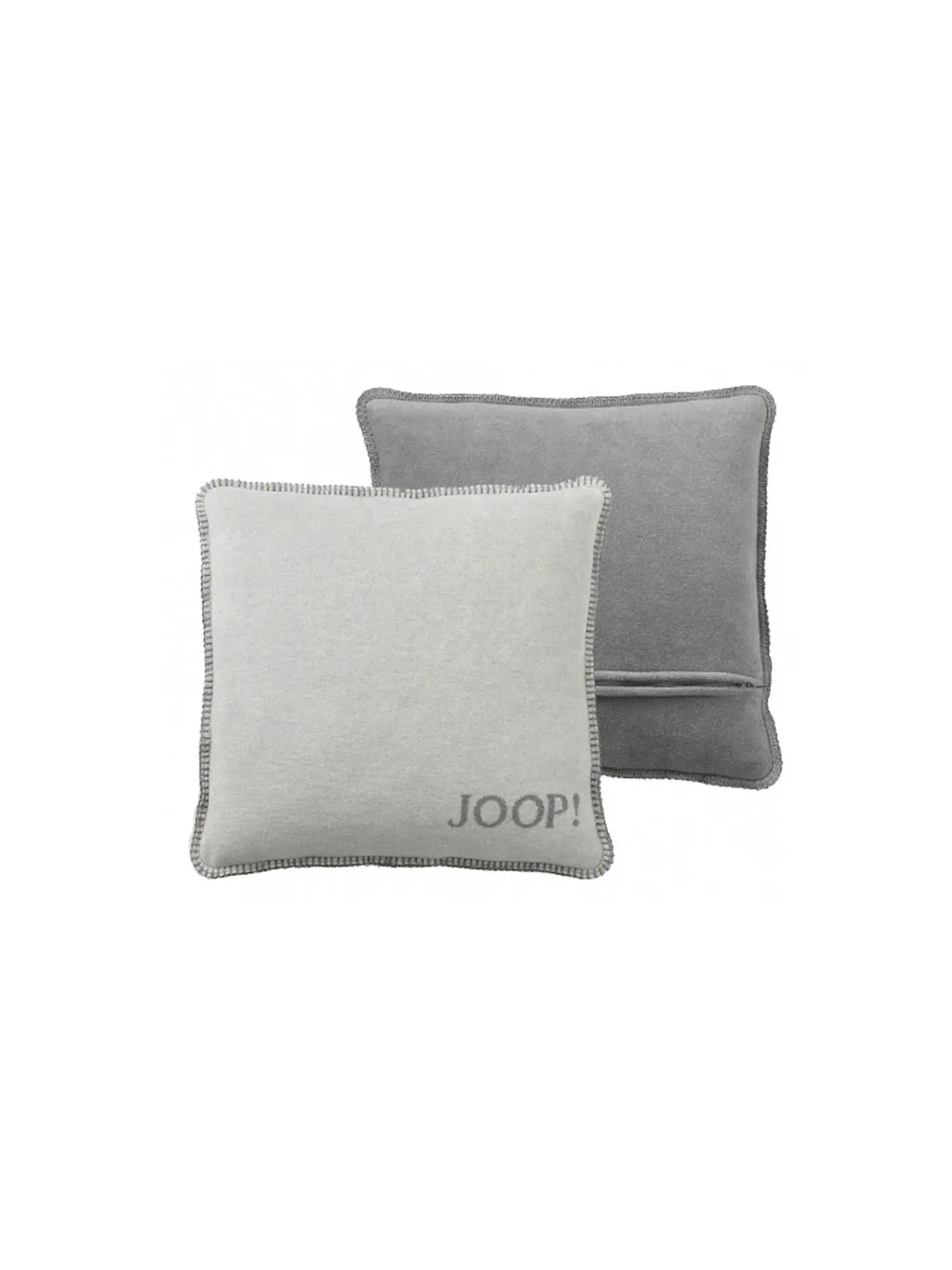 JOOP | Kissenhülle "Uni Doubleface" 50x50cm (Ash-Anthrazit) | grau