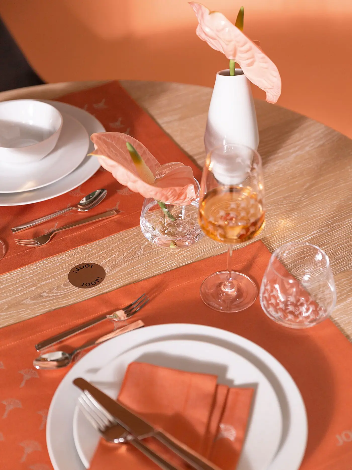 JOOP | Platzset 2er Set FADED CORNFLOWER Apricot | koralle