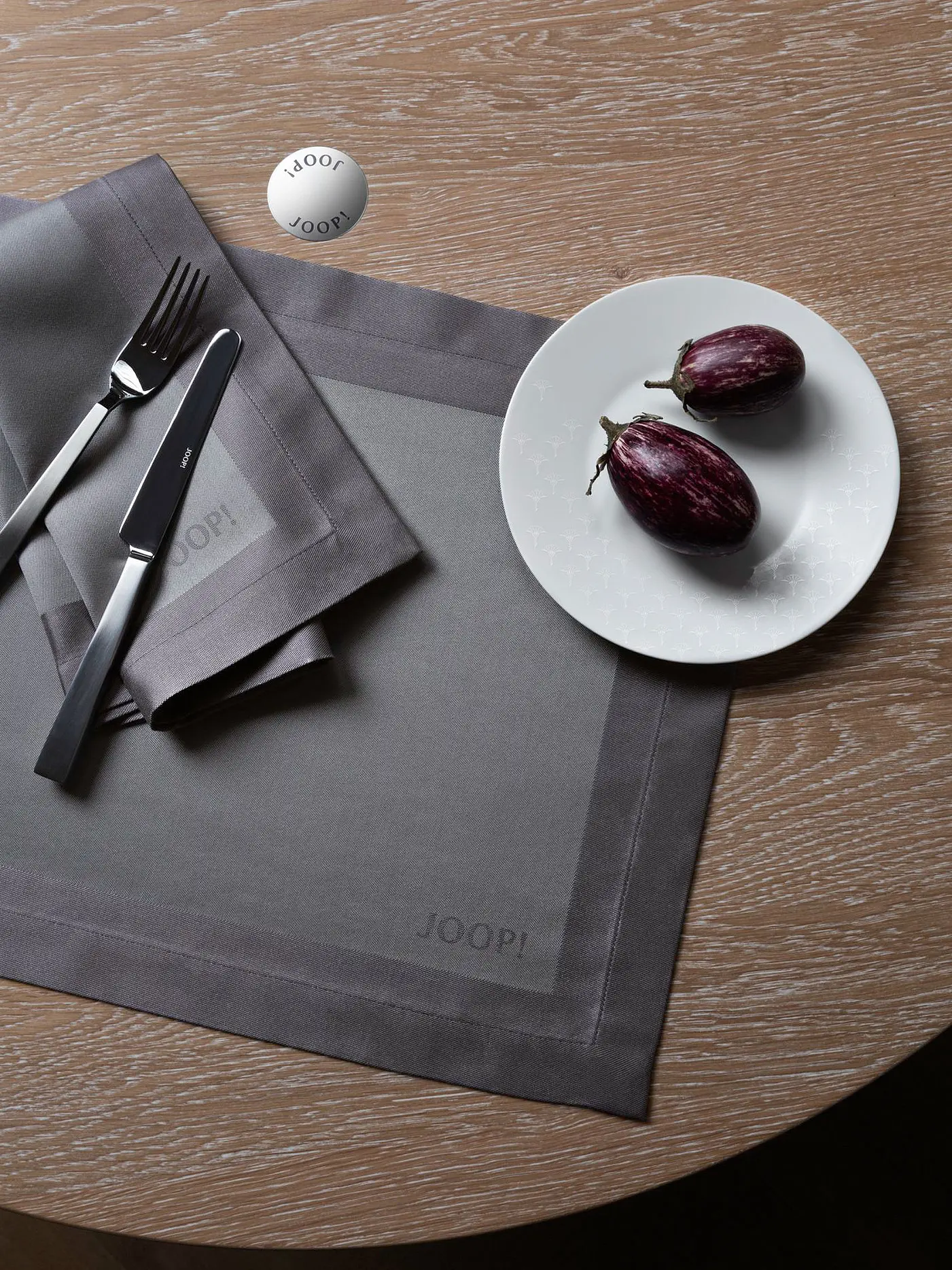 JOOP | Platzset 2er Set Signature 36x48cm Platin | grau