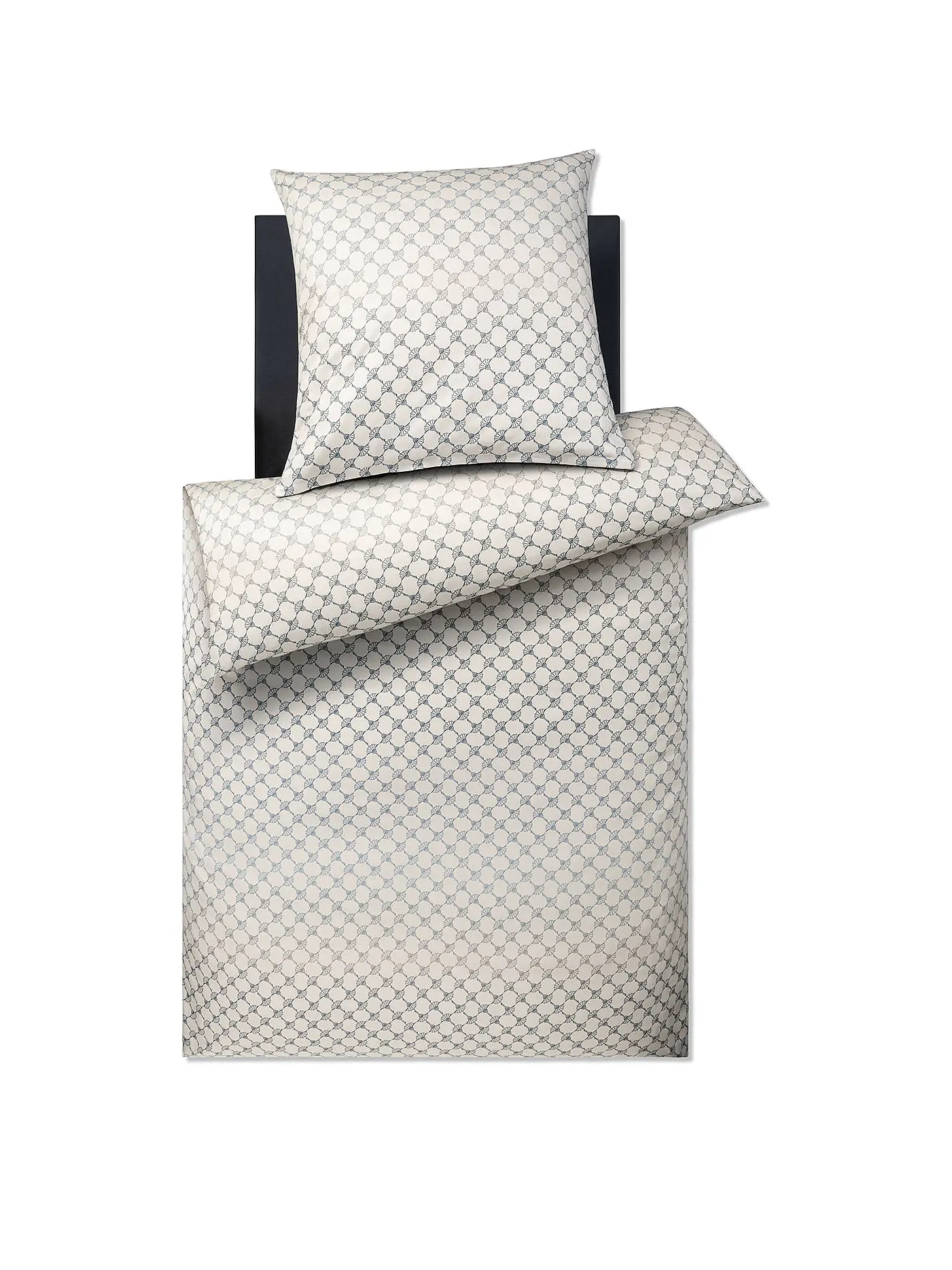 JOOP | Satin Bettwäsche 140x200cm CORNFLOWER GLEAM Aqua  | grau