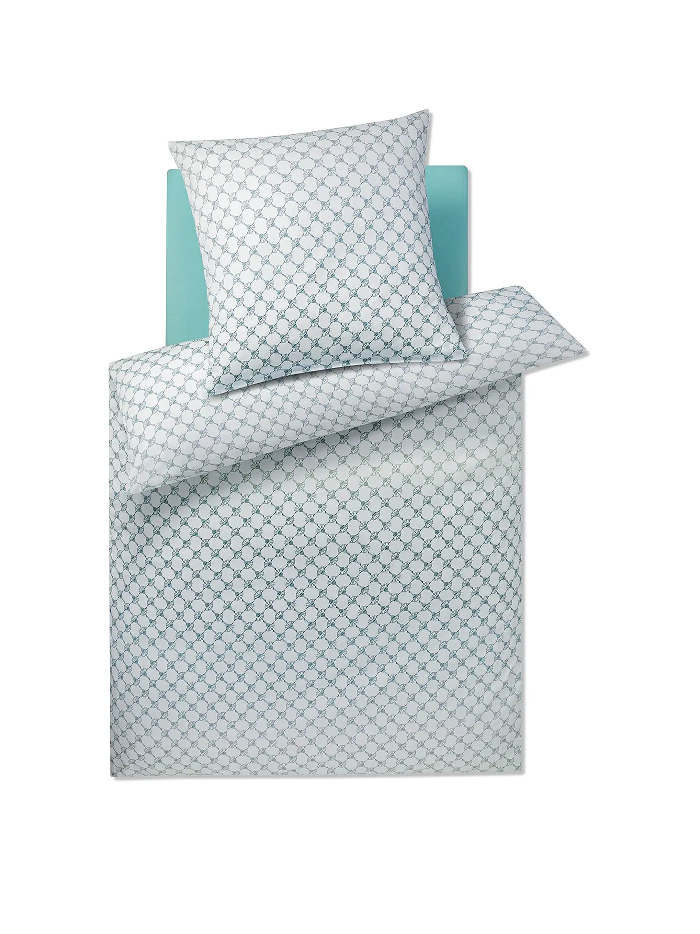 JOOP | Satin Bettwäsche 140x200cm CORNFLOWER GLEAM Aqua  | mint