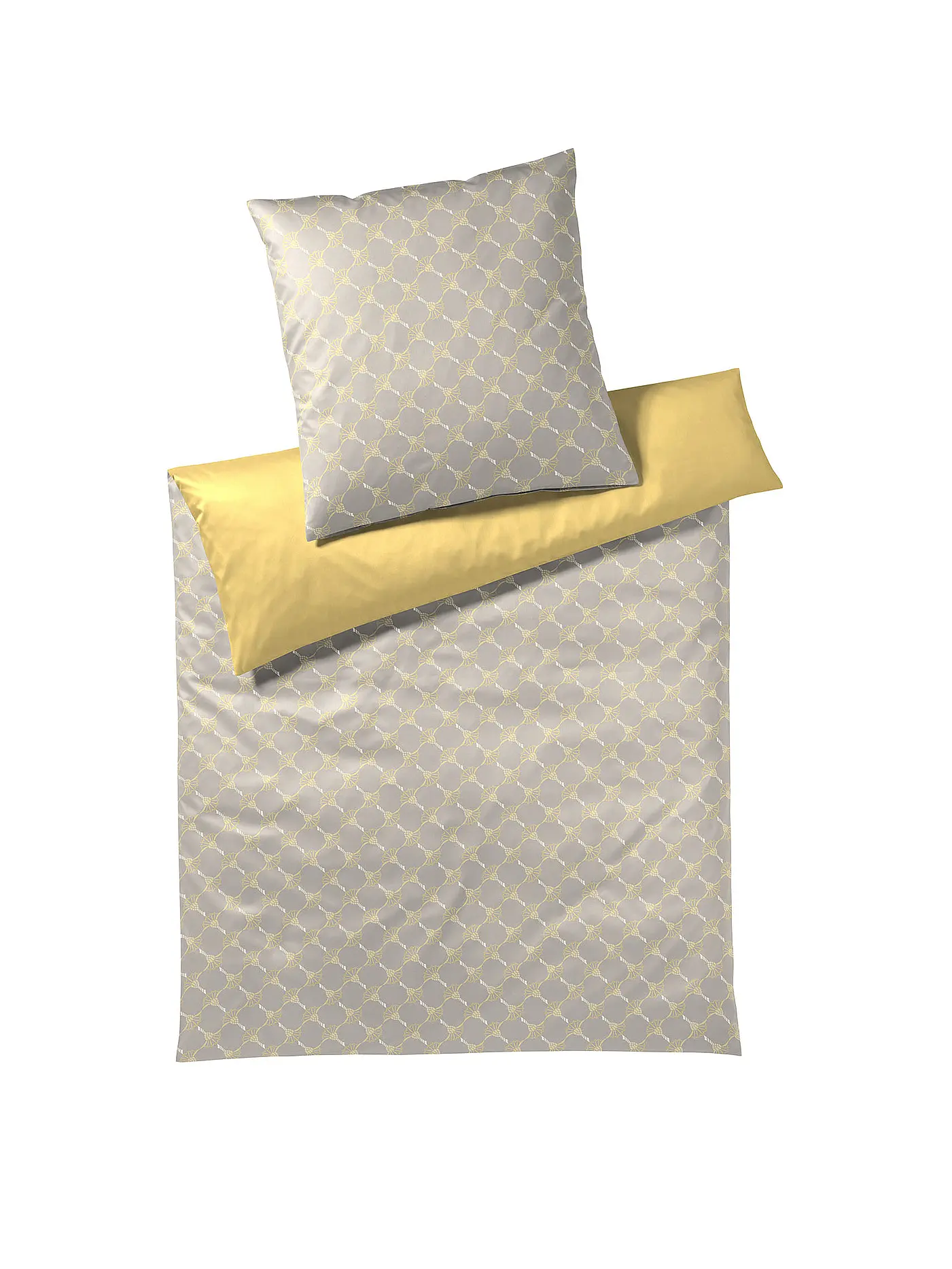JOOP | Satin Bettwäsche Cornflower Double 70x90cm / 140x200cm Rose | gelb
