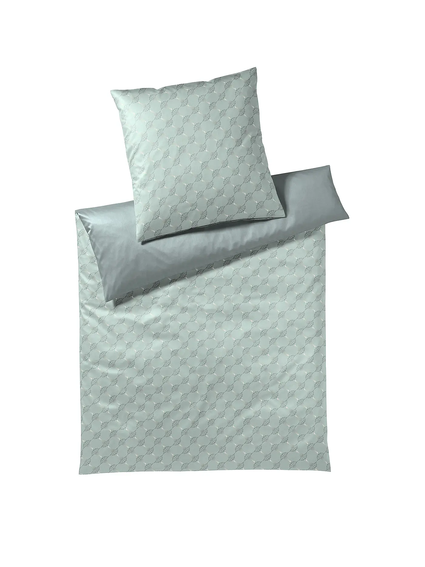 JOOP | Satin Bettwäsche Cornflower Double 70x90cm/140x220cm Aqua Foam/Mint | türkis