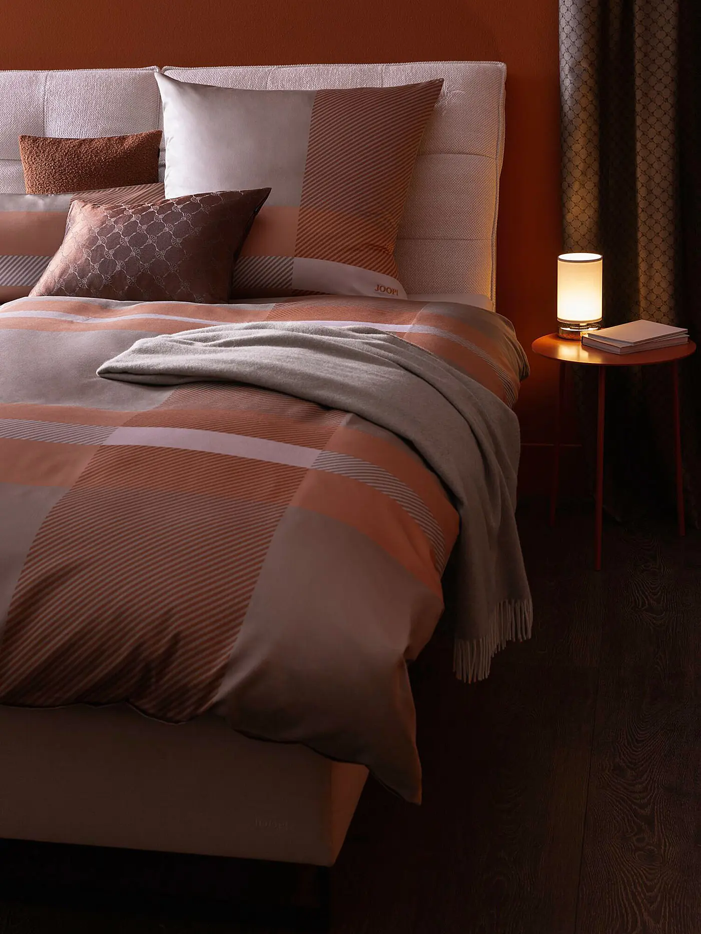 JOOP | Satin Bettwäsche MODERN 70x90cm/140x200cm Copper | kupfer