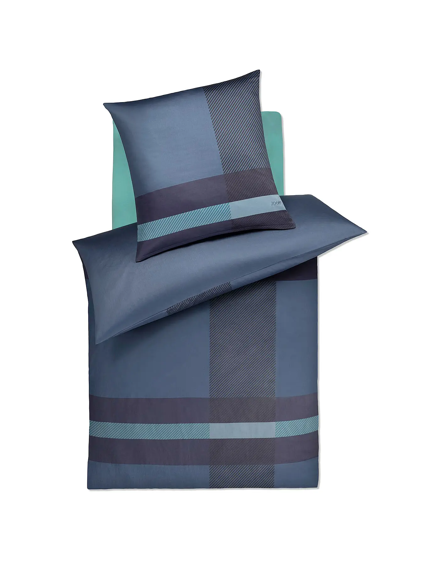 JOOP | Satin Bettwäsche MODERN 70x90cm/140x200cm Ocean | dunkelblau