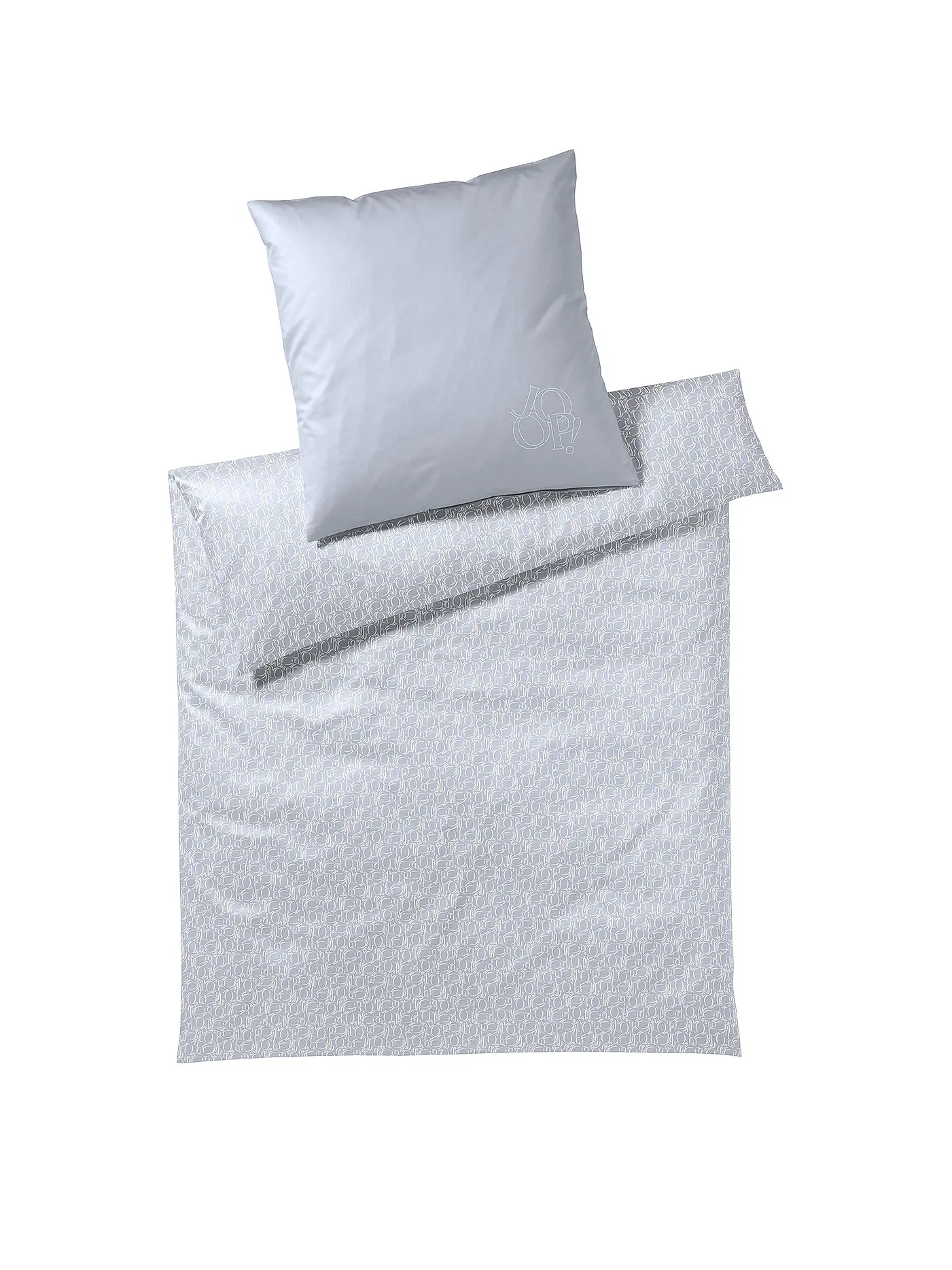 JOOP | Satin Bettwäsche Statement 70x90cm/140x200cm Cloud | blau