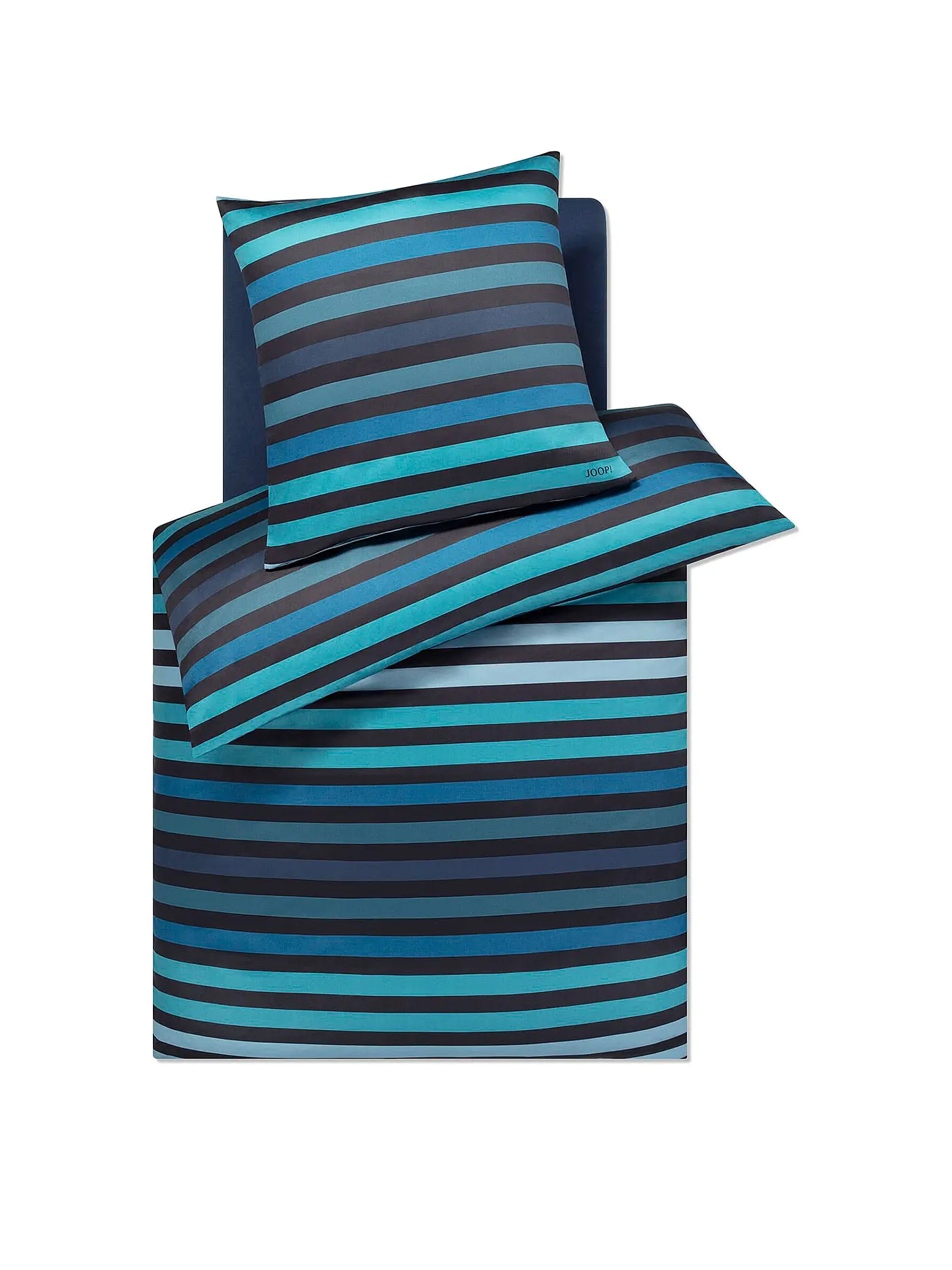 JOOP | Satin Bettwäsche TONE 70x90cm/140x220cm Ocean | dunkelblau