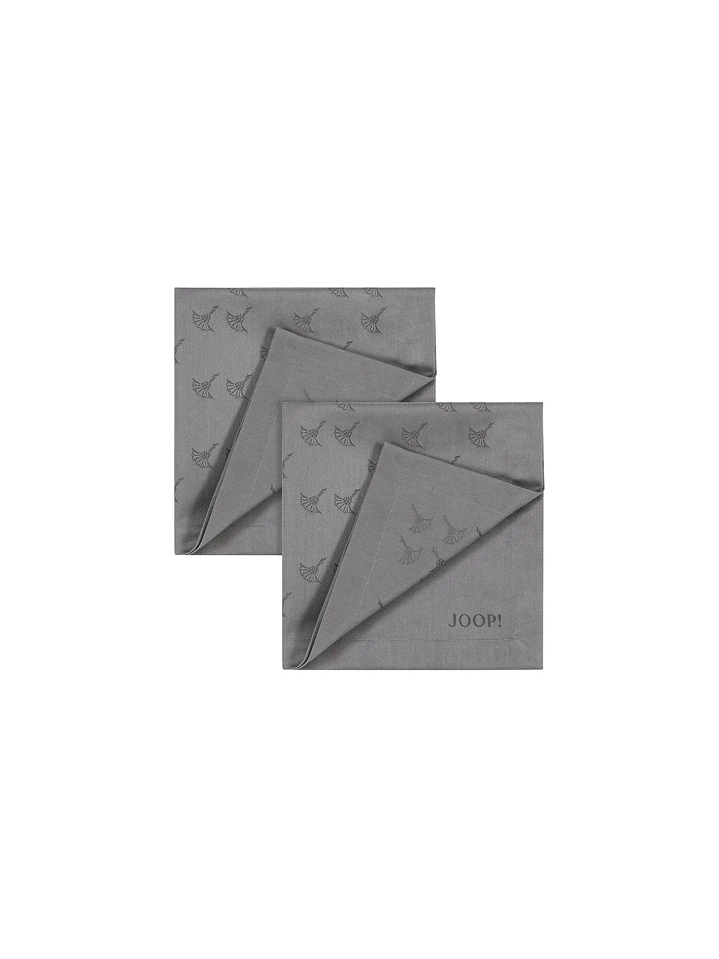 JOOP | Servietten 2er Set Faded Cornflower 50x50cm Platin | grau