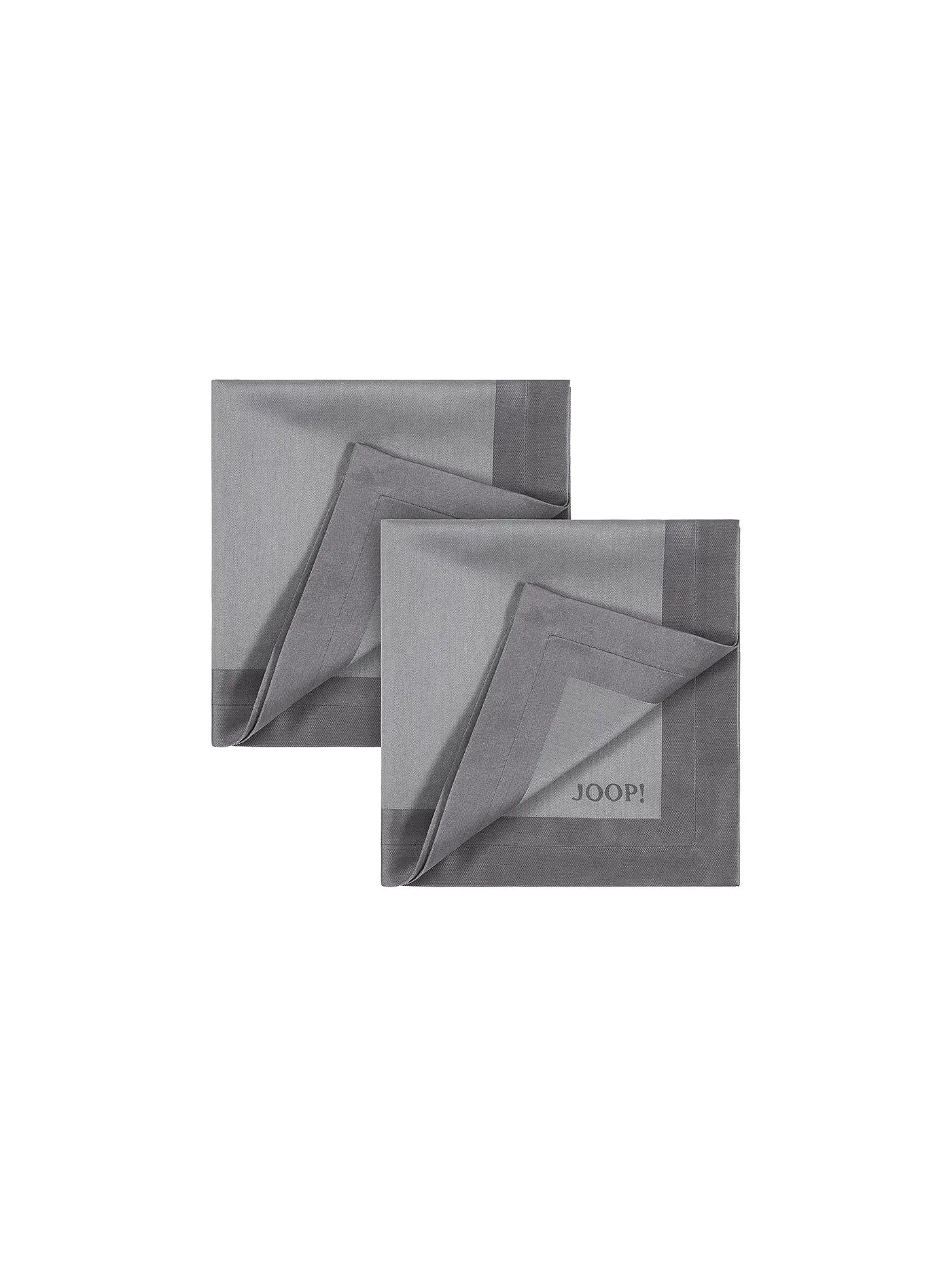 JOOP | Servietten 2er Set Signature 50x50cm Platin | grau