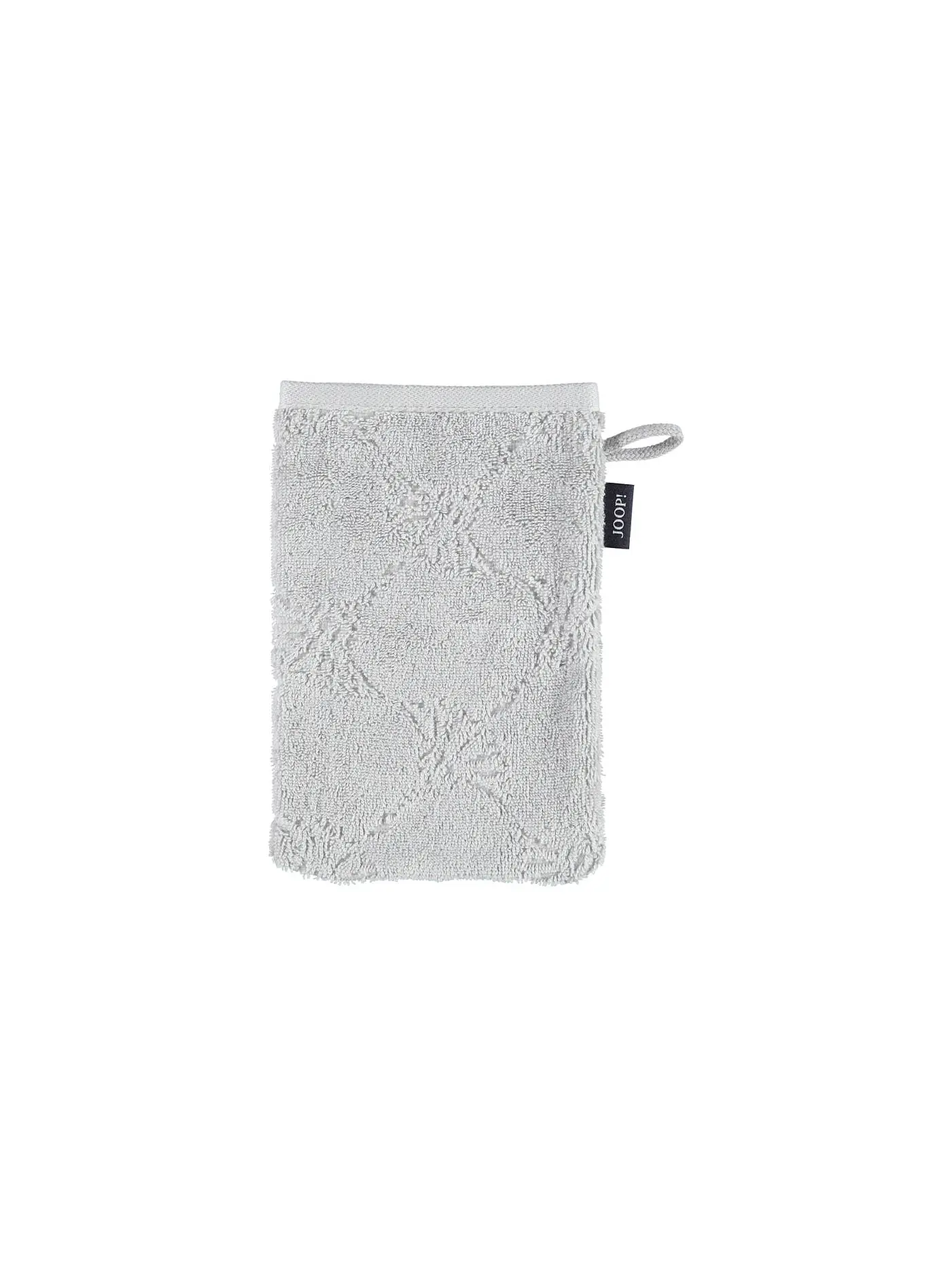 JOOP | Waschhandschuh "Cornflower Uni" 16x22cm (Weiß) | silber
