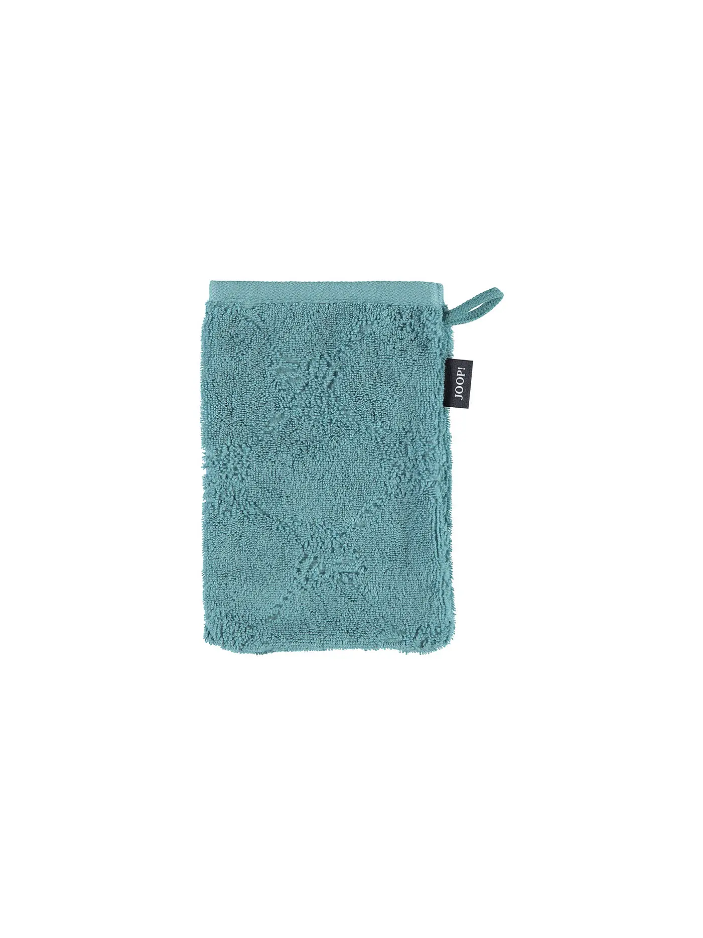 JOOP | Waschhandschuh "Cornflower Uni" 16x22cm (Weiß) | petrol