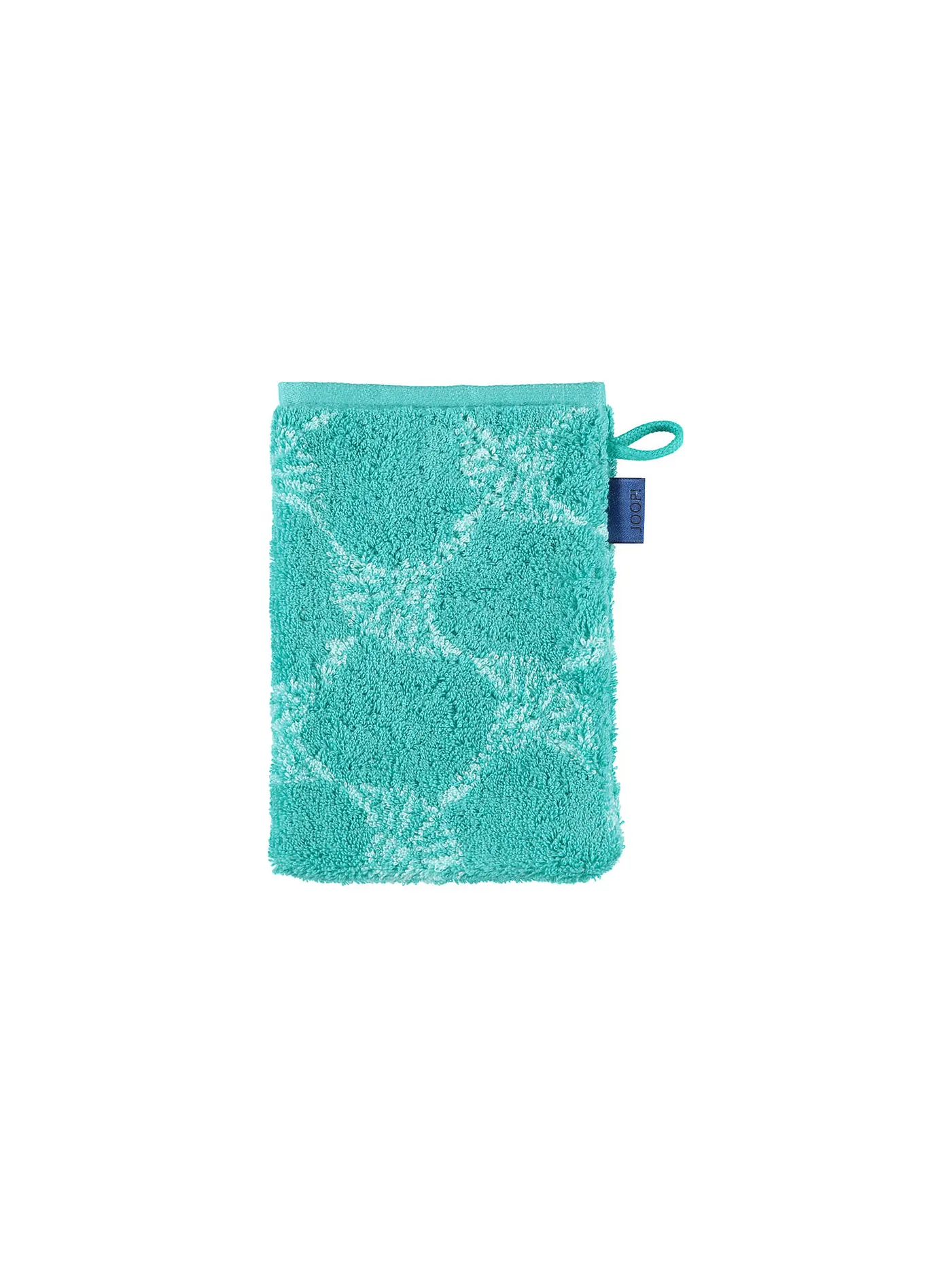 JOOP | Waschhandschuh Cornflower 16x22cm  Anthrazit | türkis