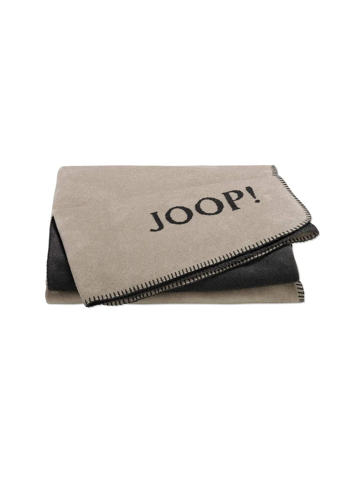 JOOP | Wohndecke - Plaid 150x200cm Uni Doubleface Stein/Anthrazit | grau