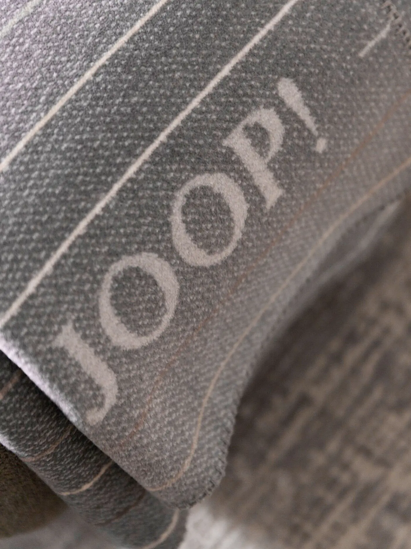 JOOP | Wohndecke 150x200cm MOVE Stein | hellgrau