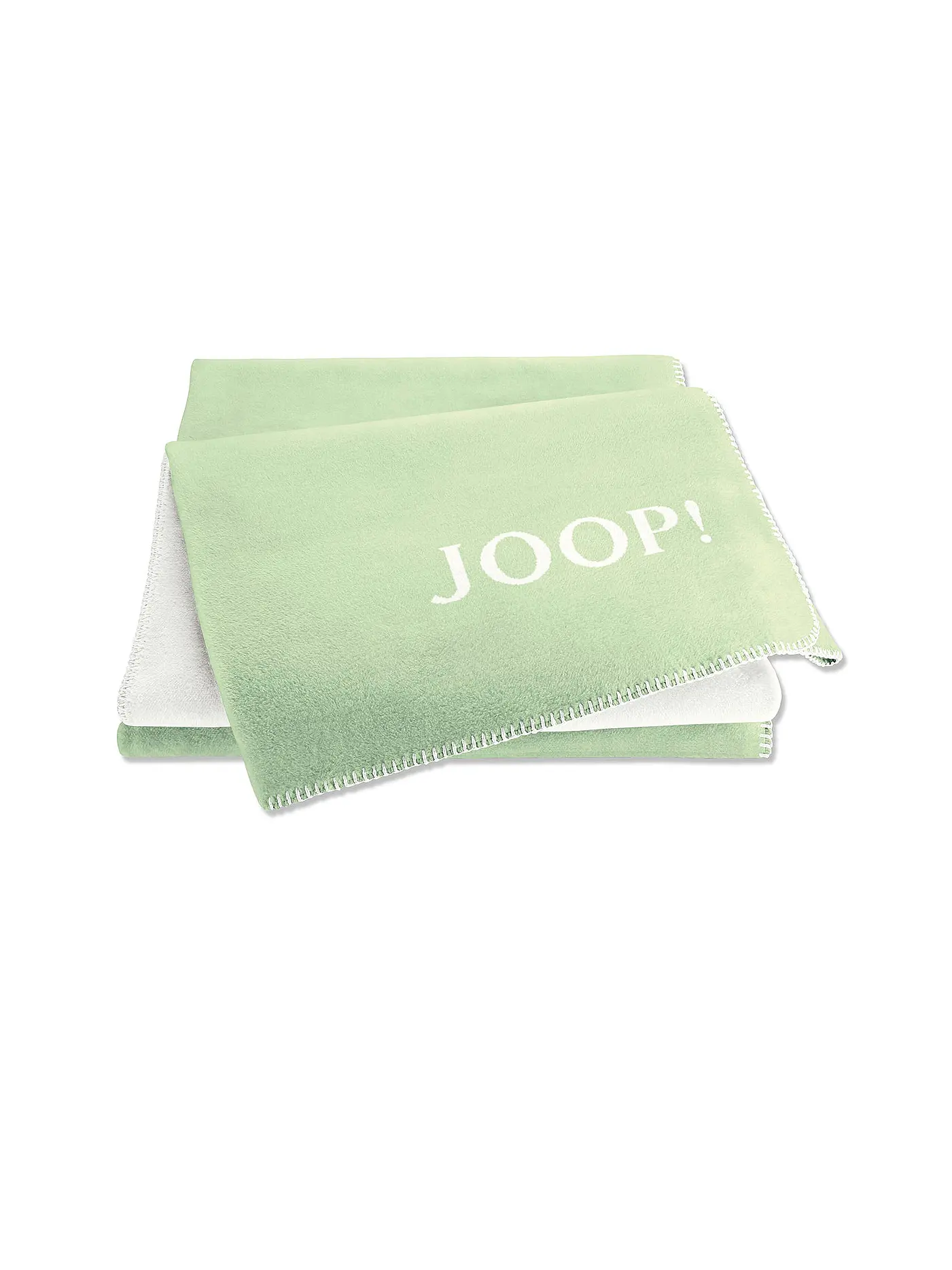 JOOP | Wohndecke 150x200cm UNI-DOUBLEFACE Virgin-Ecru | mint