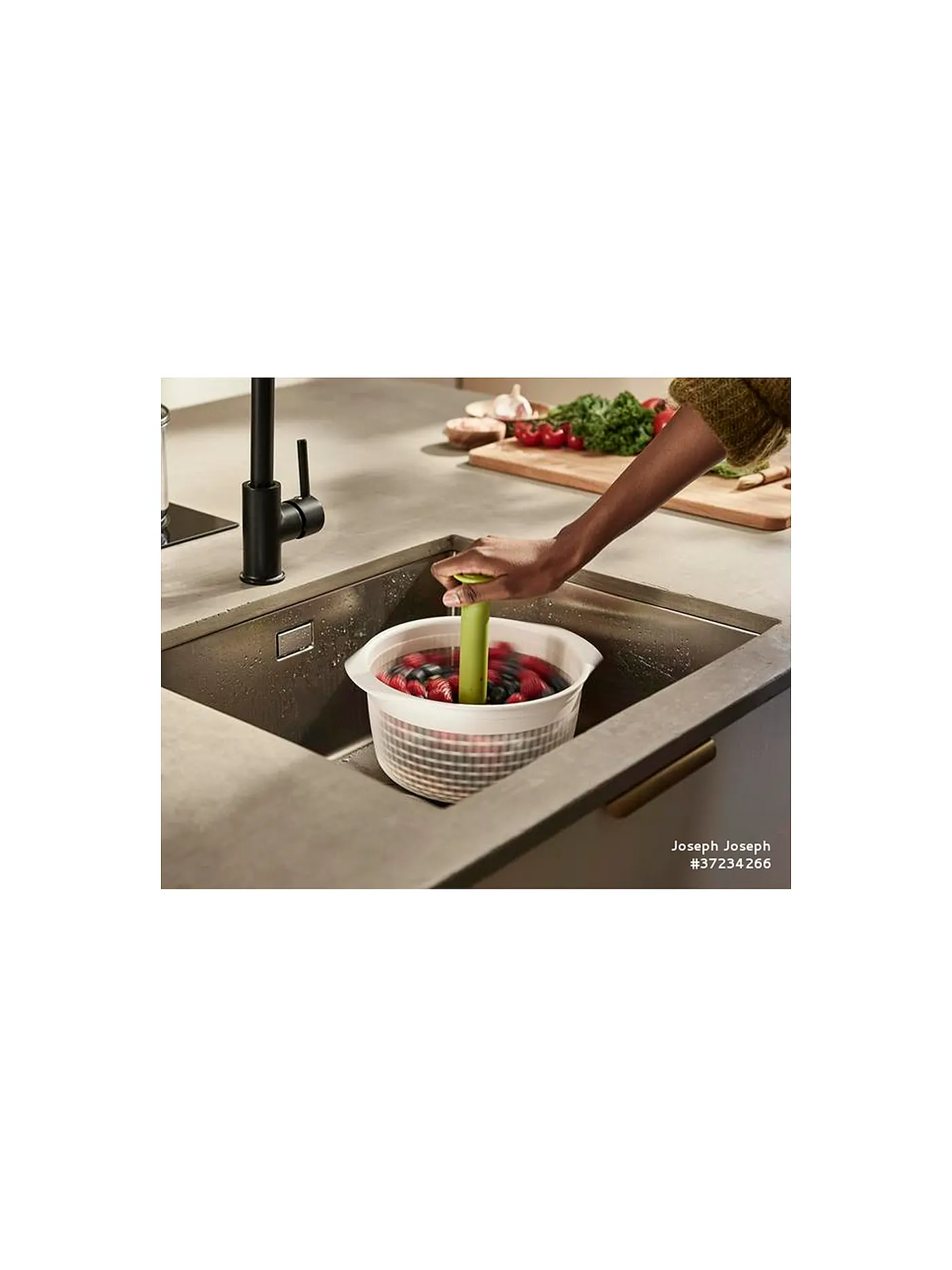 JOSEPH JOSEPH | Salatschleuder Spindola™ 25,8cm | weiss