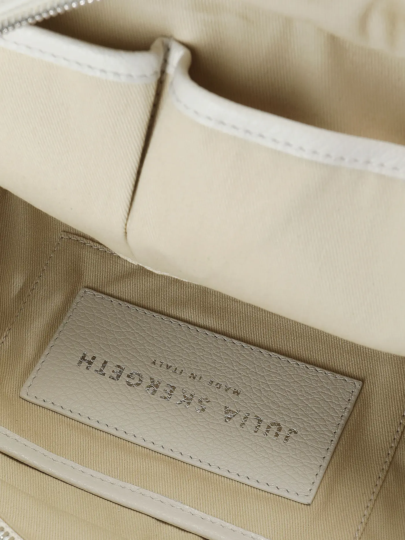 JULIA SKERGETH | Ledertasche - Henkeltasche DOCTORS BAG SMALL  | beige