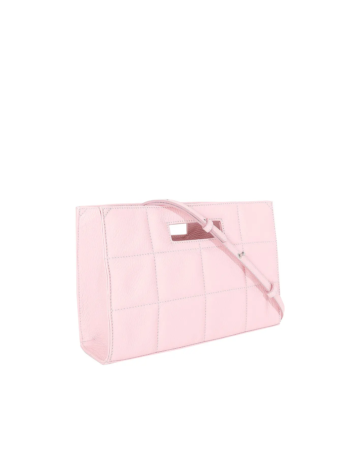 JULIA SKERGETH | Ledertasche - Henkeltasche QUILTED BAG SMALL | rosa