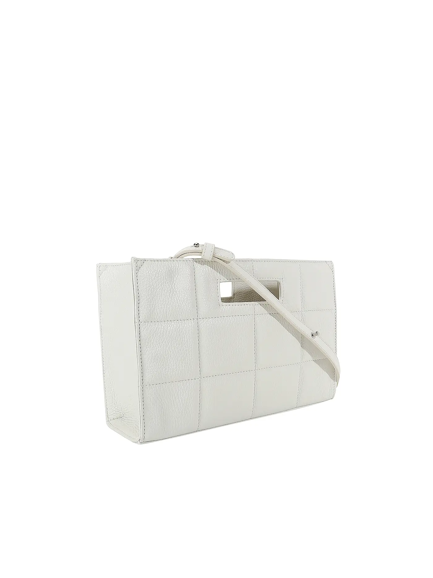 JULIA SKERGETH | Ledertasche - Henkeltasche QUILTED BAG SMALL | beige