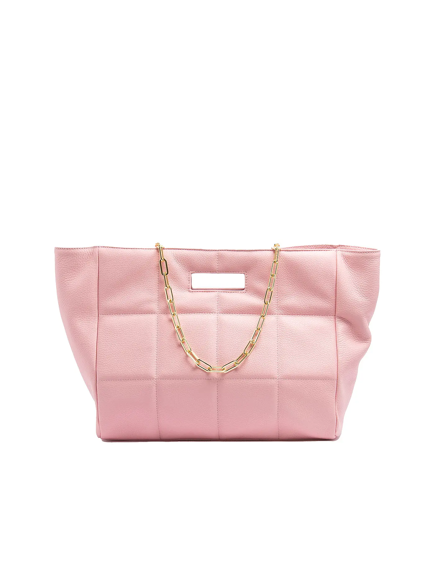 JULIA SKERGETH | Ledertasche - Shopper QUILTET BAG SOFT | rosa