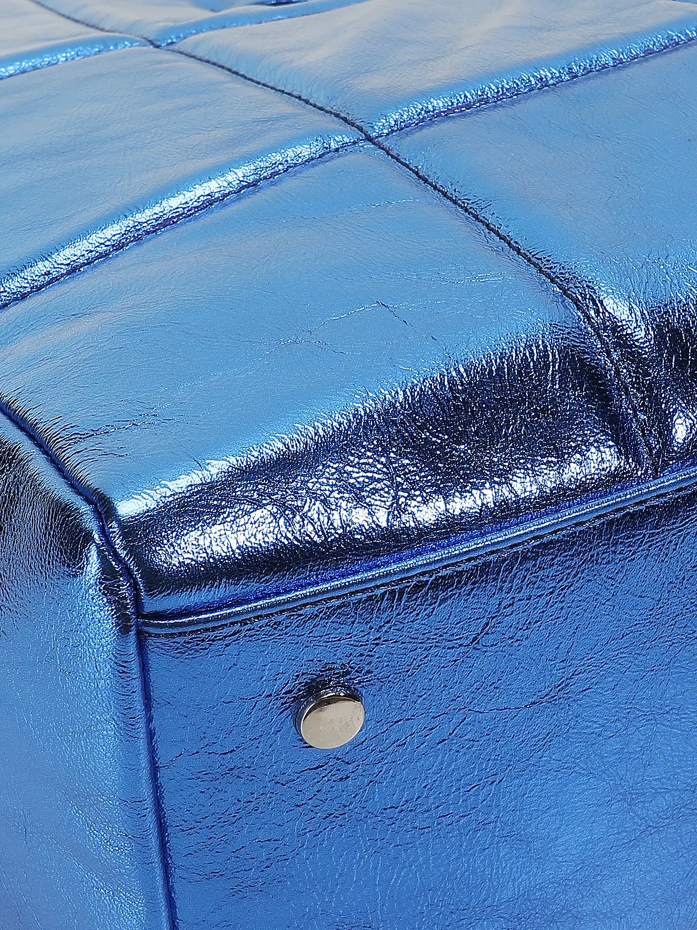 JULIA SKERGETH | Ledertasche - Shopper THE QUILTED BAG SOFT | blau