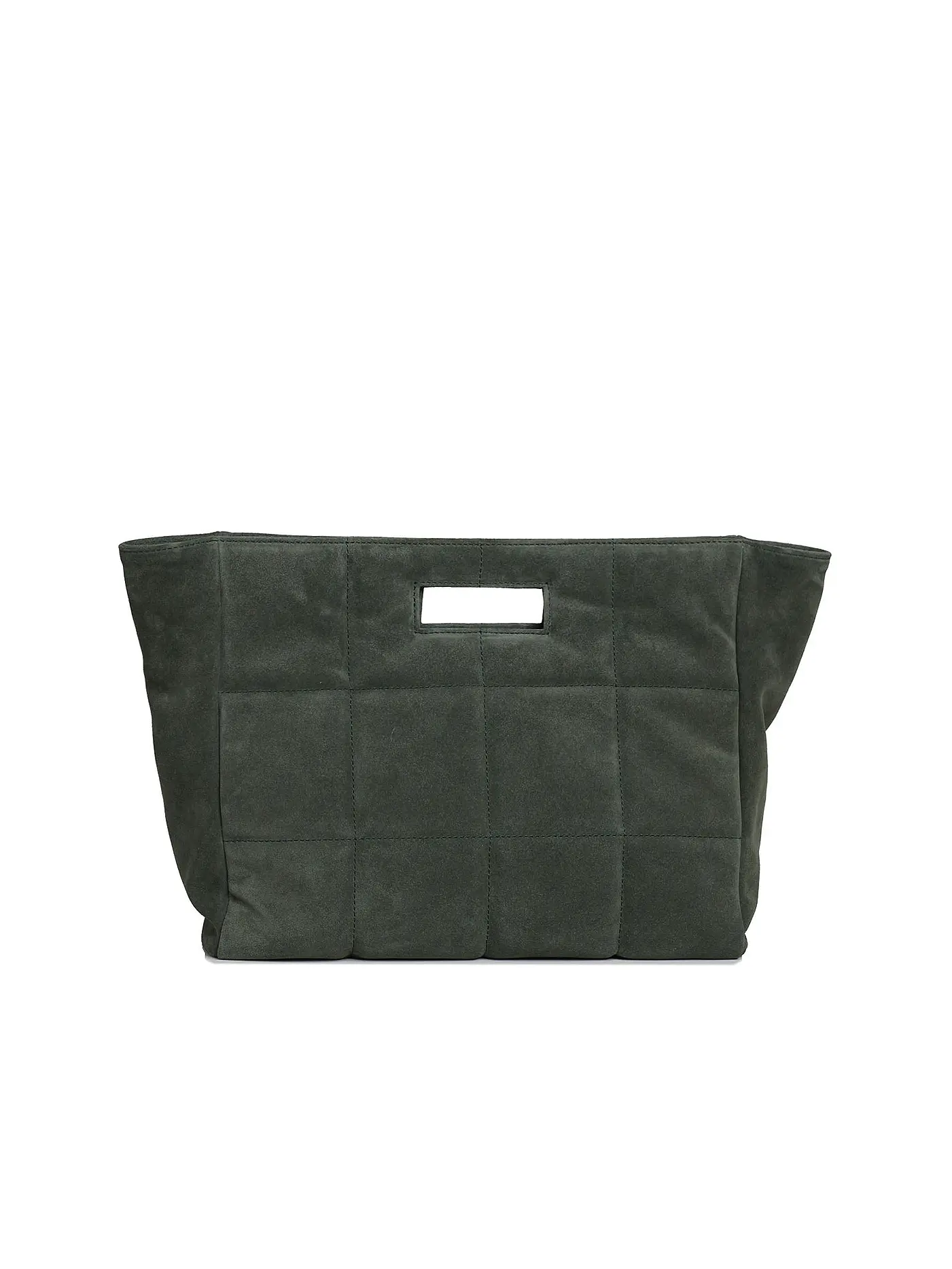 JULIA SKERGETH | Ledertasche - Shopper The Quilted Bag Suede | grün