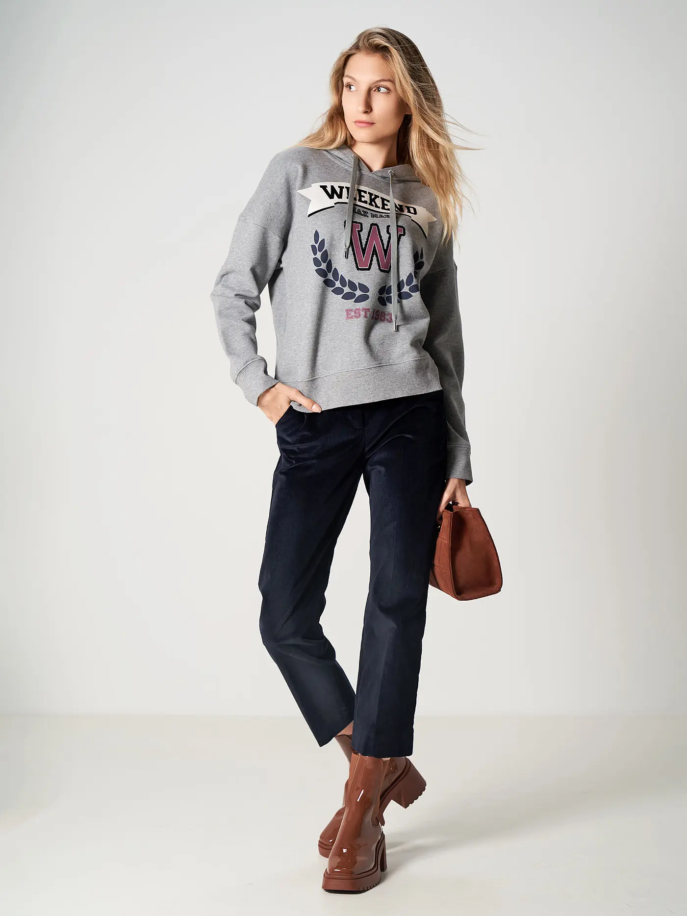 JULIA SKERGETH | Ledertasche - Umhängetasche THE QUILTED BAG SOFT SUEDE | braun