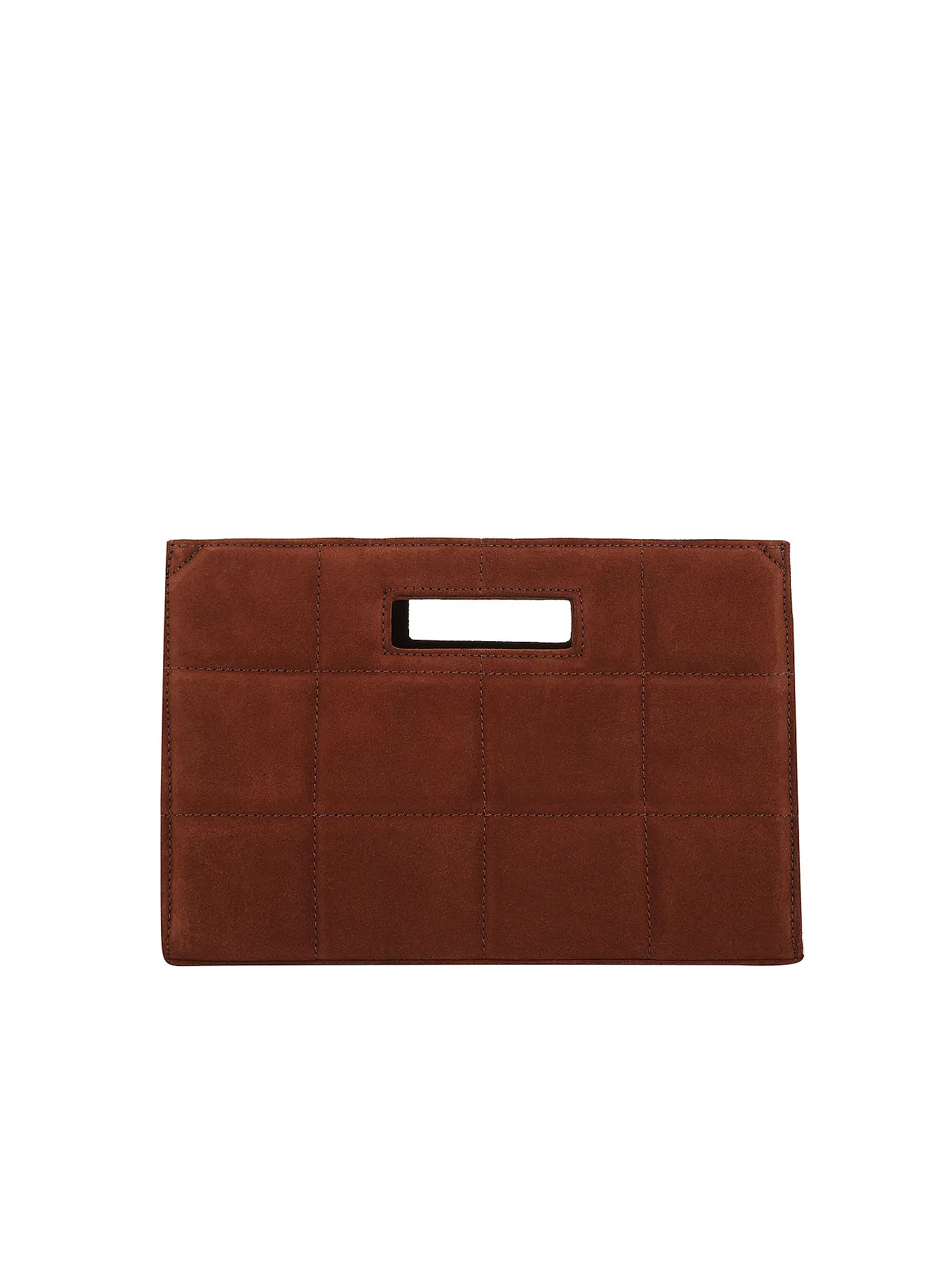 JULIA SKERGETH | Ledertasche - Umhängetasche THE QUILTED BAG SOFT SUEDE | braun