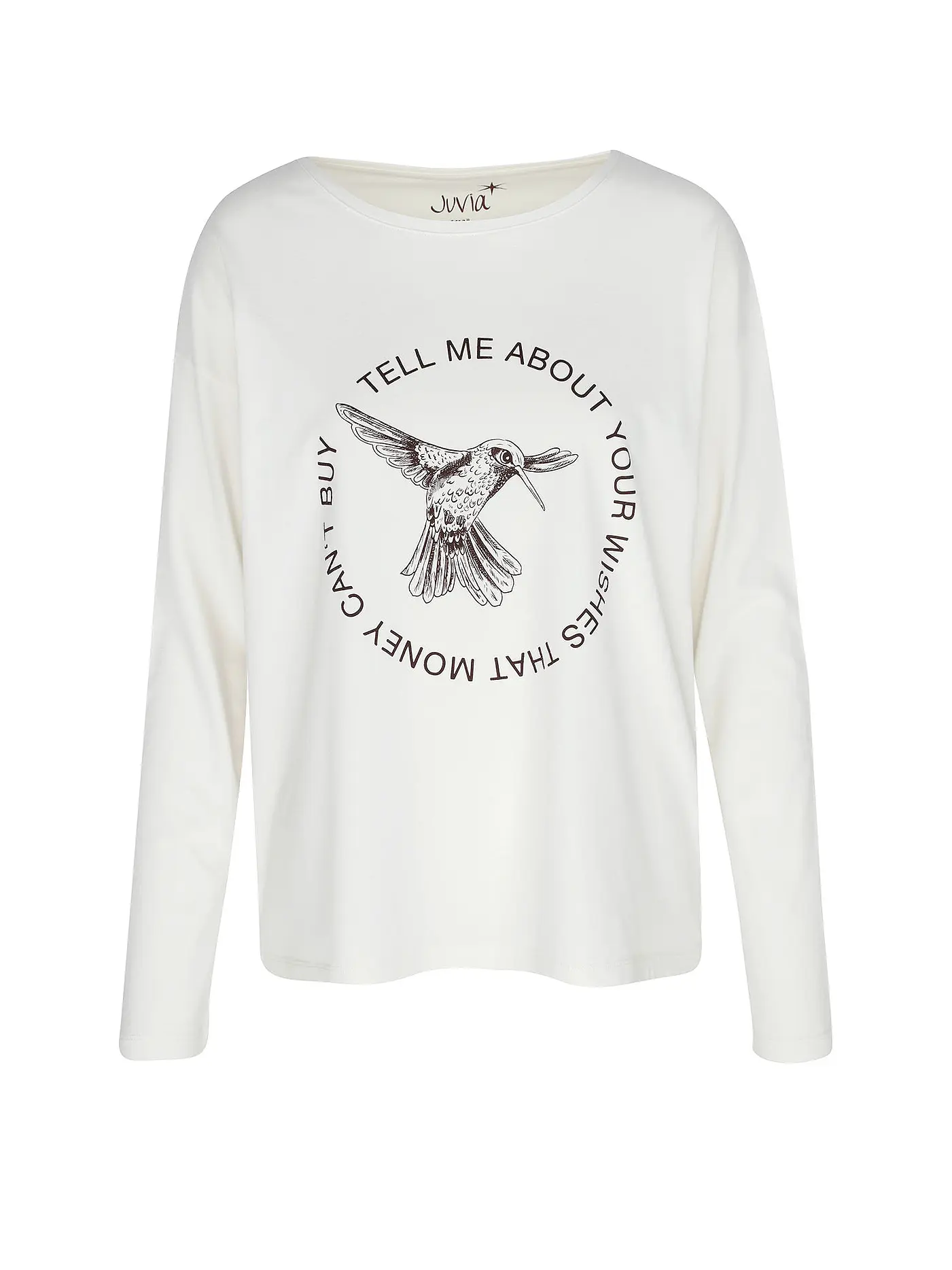JUVIA | Loungewear Langarmshirt LUISA | creme
