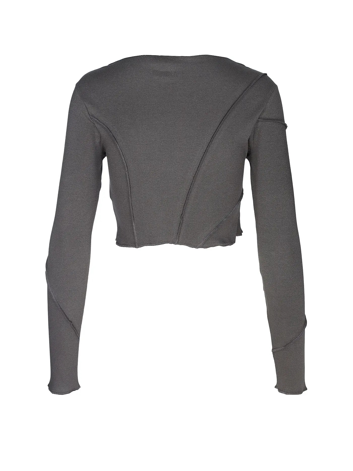 KARL KANI | Langarmshirt Cropped Fit | grau