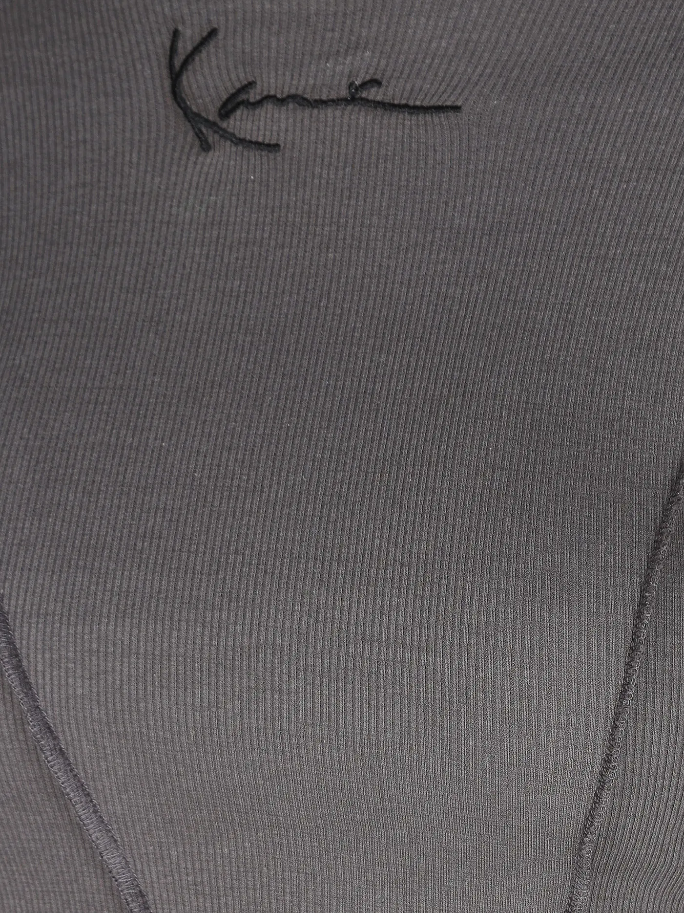 KARL KANI | Langarmshirt Cropped Fit | grau
