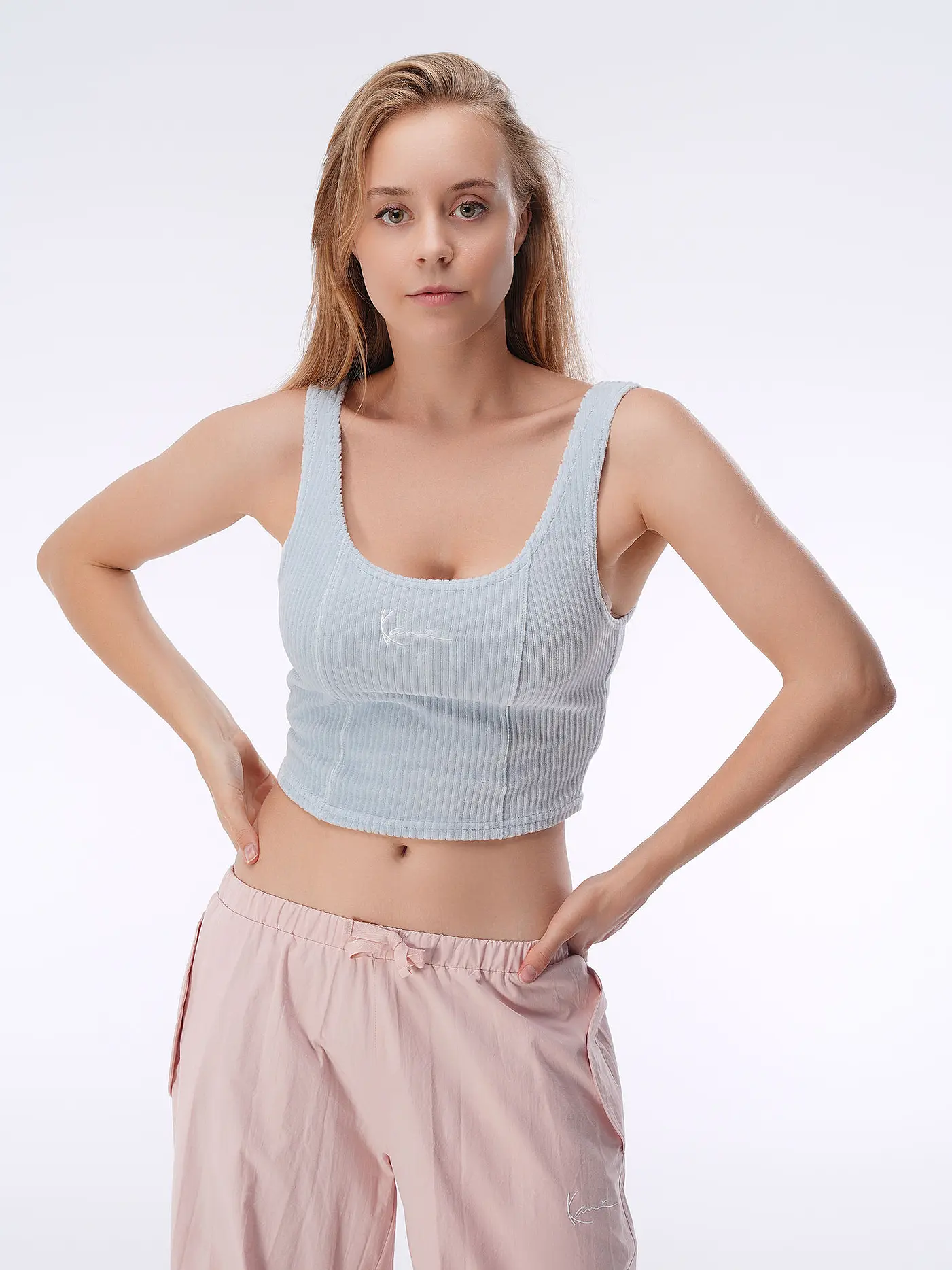 KARL KANI | Top Cropped Fit | hellblau
