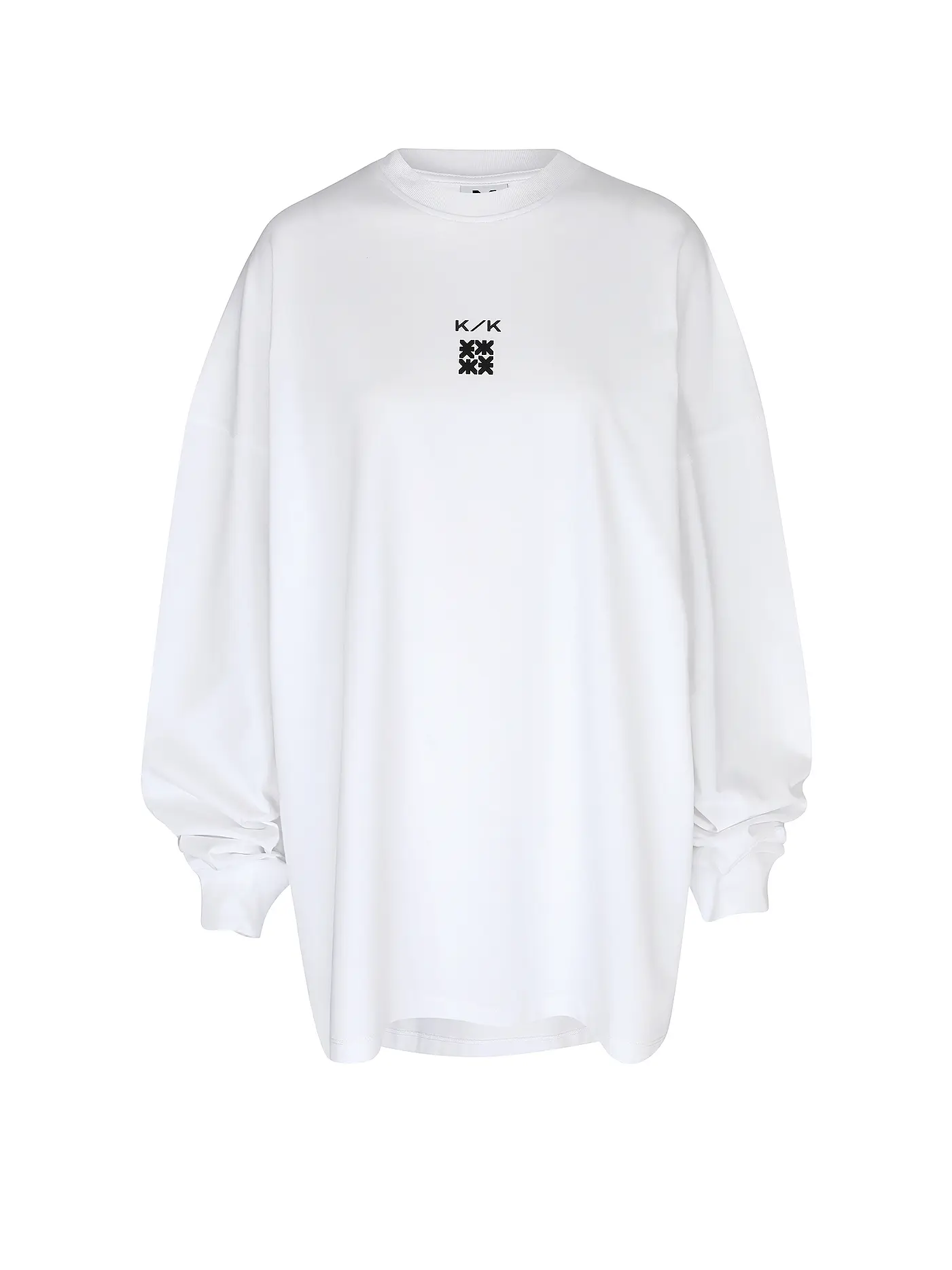 KARO KAUER | Langarmshirt Oversized Fit  | weiss