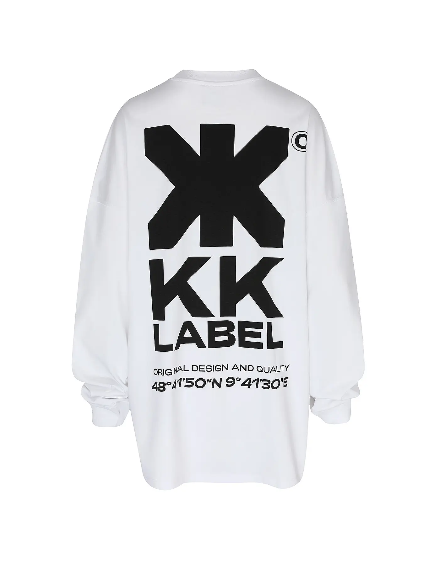 KARO KAUER | Langarmshirt Oversized Fit  | weiss