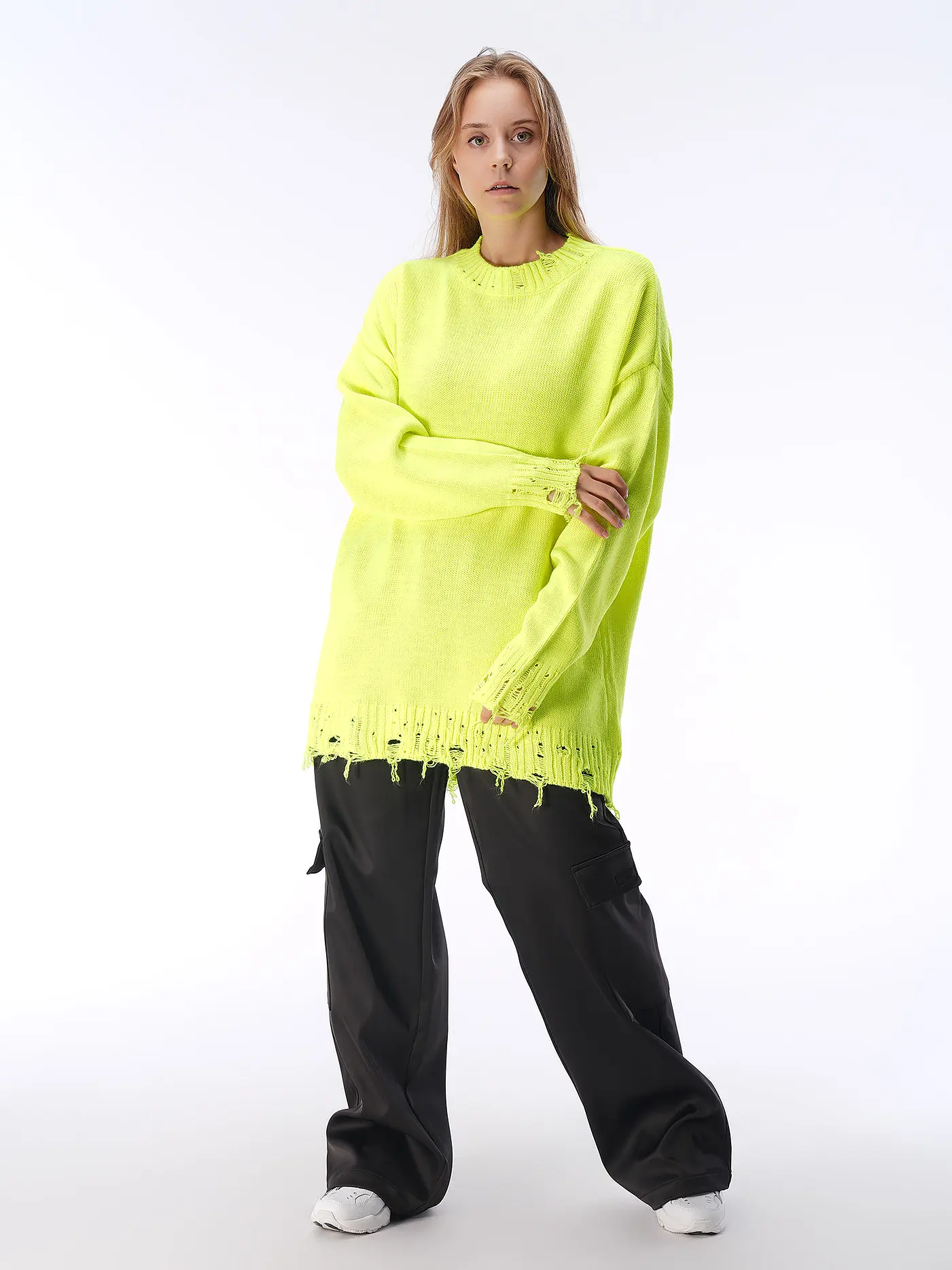 KARO KAUER | Pullover Oversized Fit | gelb