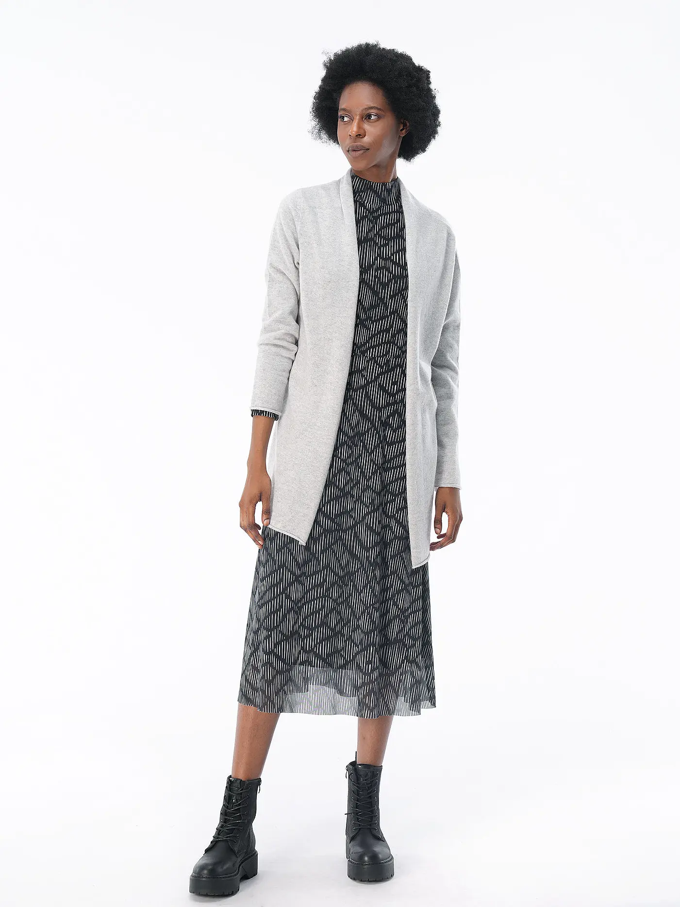 KATESTORM | Kaschmir Strickjacke  | grau