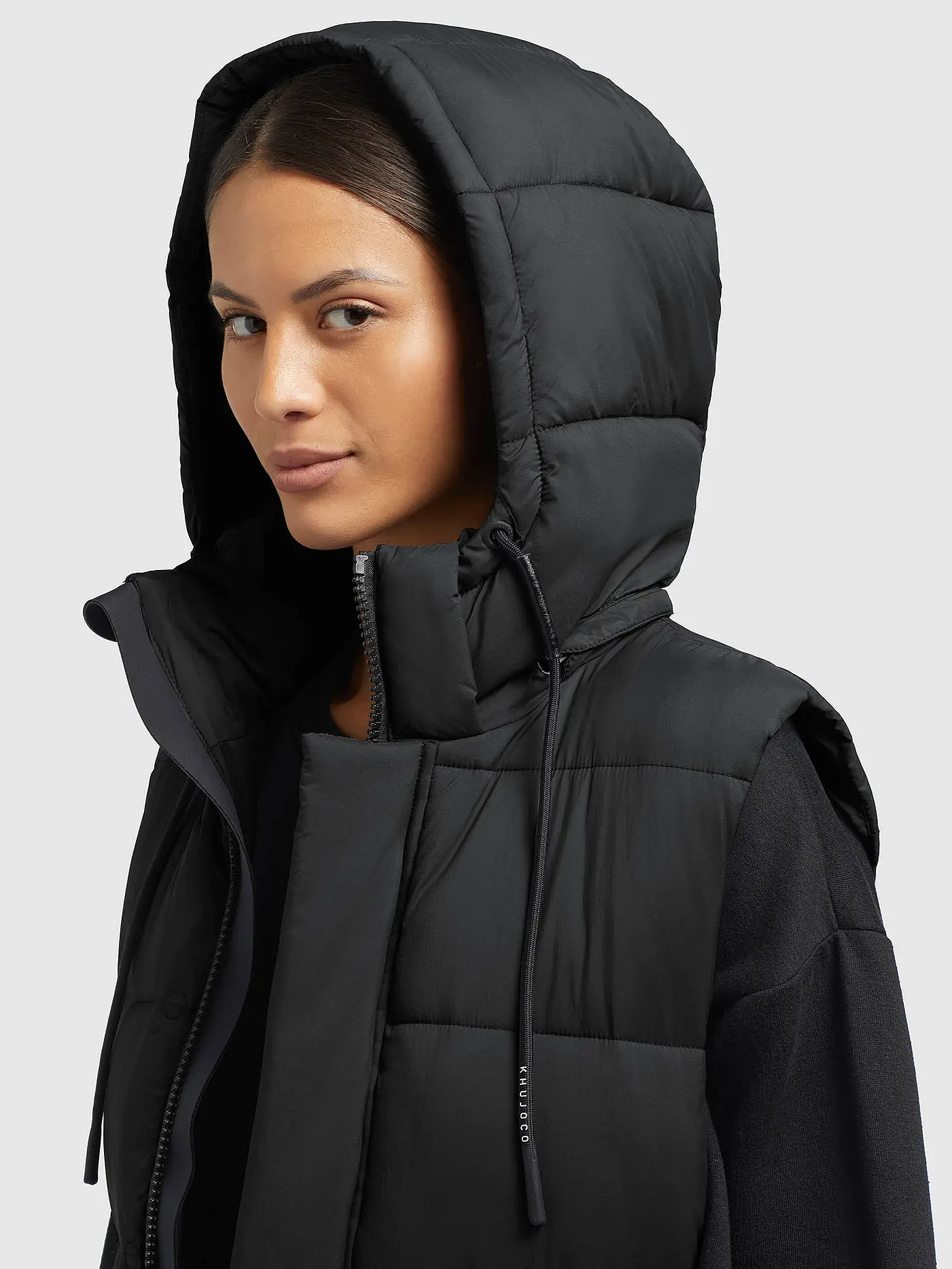 KHUJO | Steppgilet THE MAGNETA MATT | schwarz