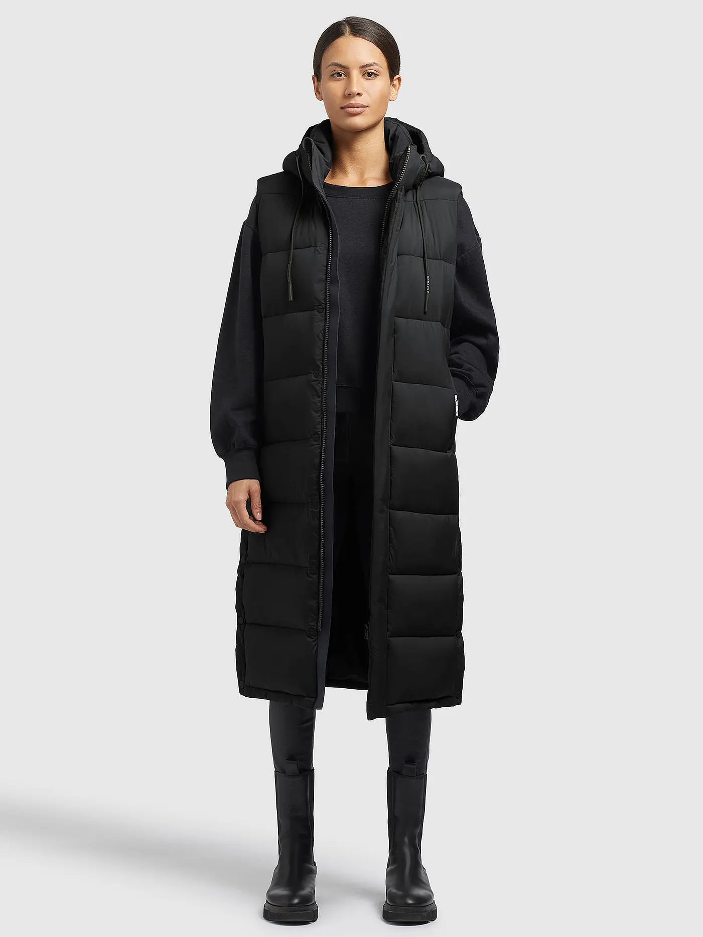 KHUJO | Steppgilet THE MAGNETA MATT | schwarz