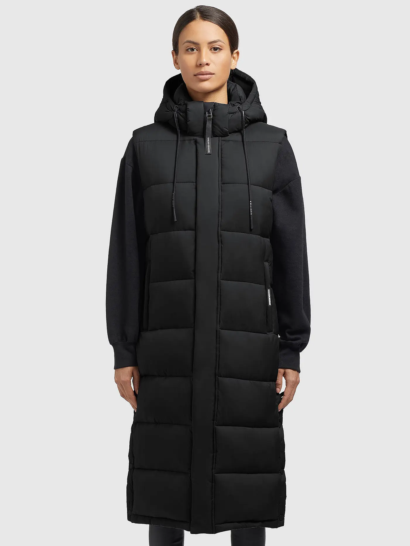 KHUJO | Steppgilet THE MAGNETA MATT | schwarz