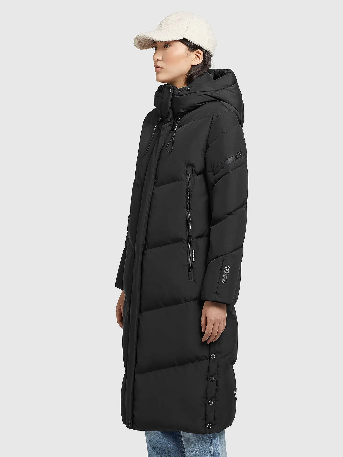 KHUJO | Steppmantel | schwarz