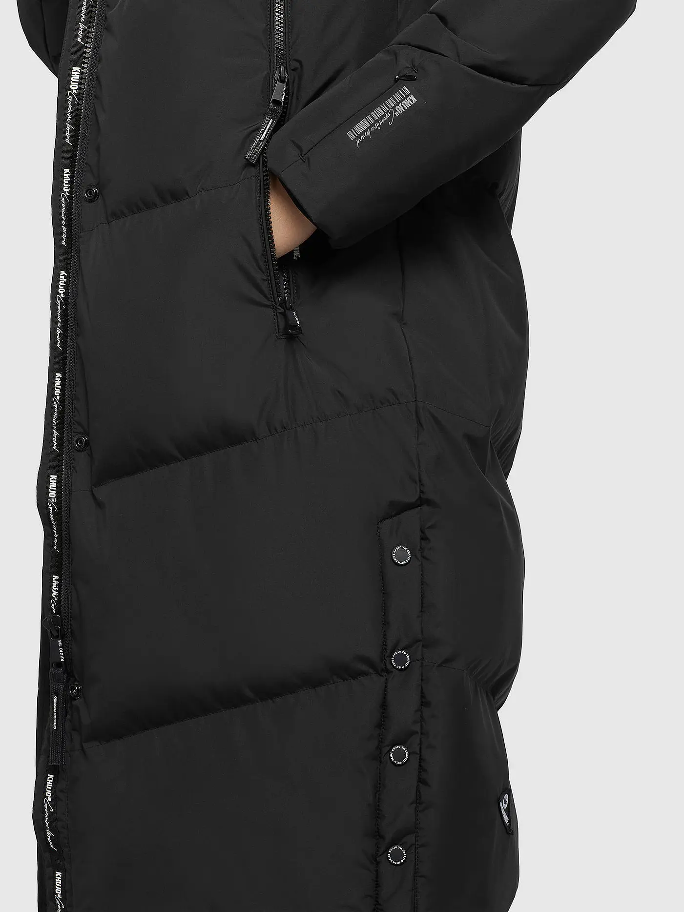 KHUJO | Steppmantel | schwarz