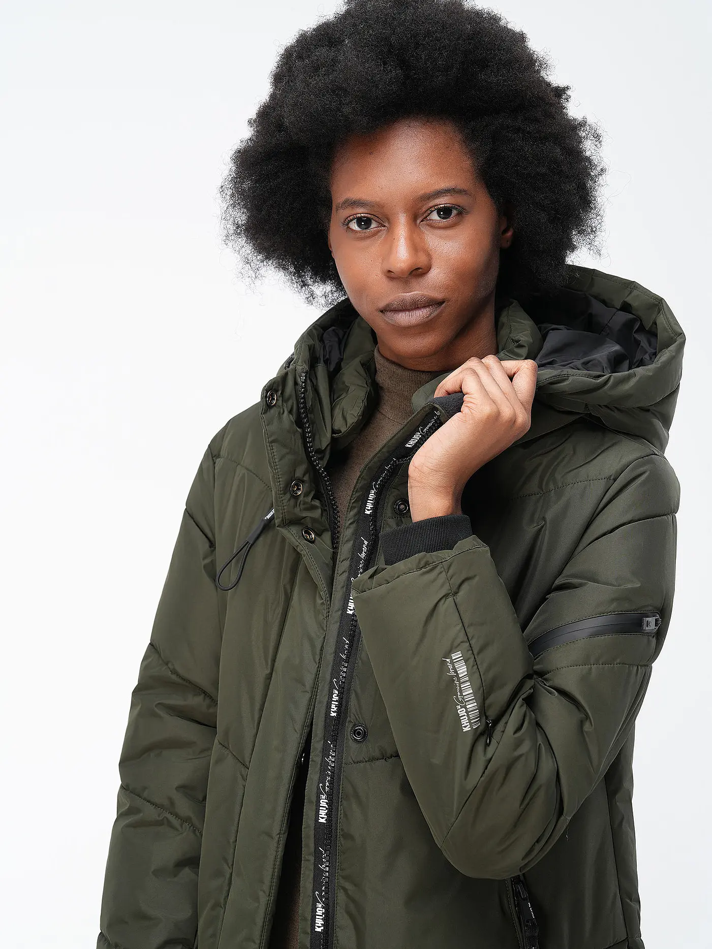 KHUJO | Steppmantel | olive