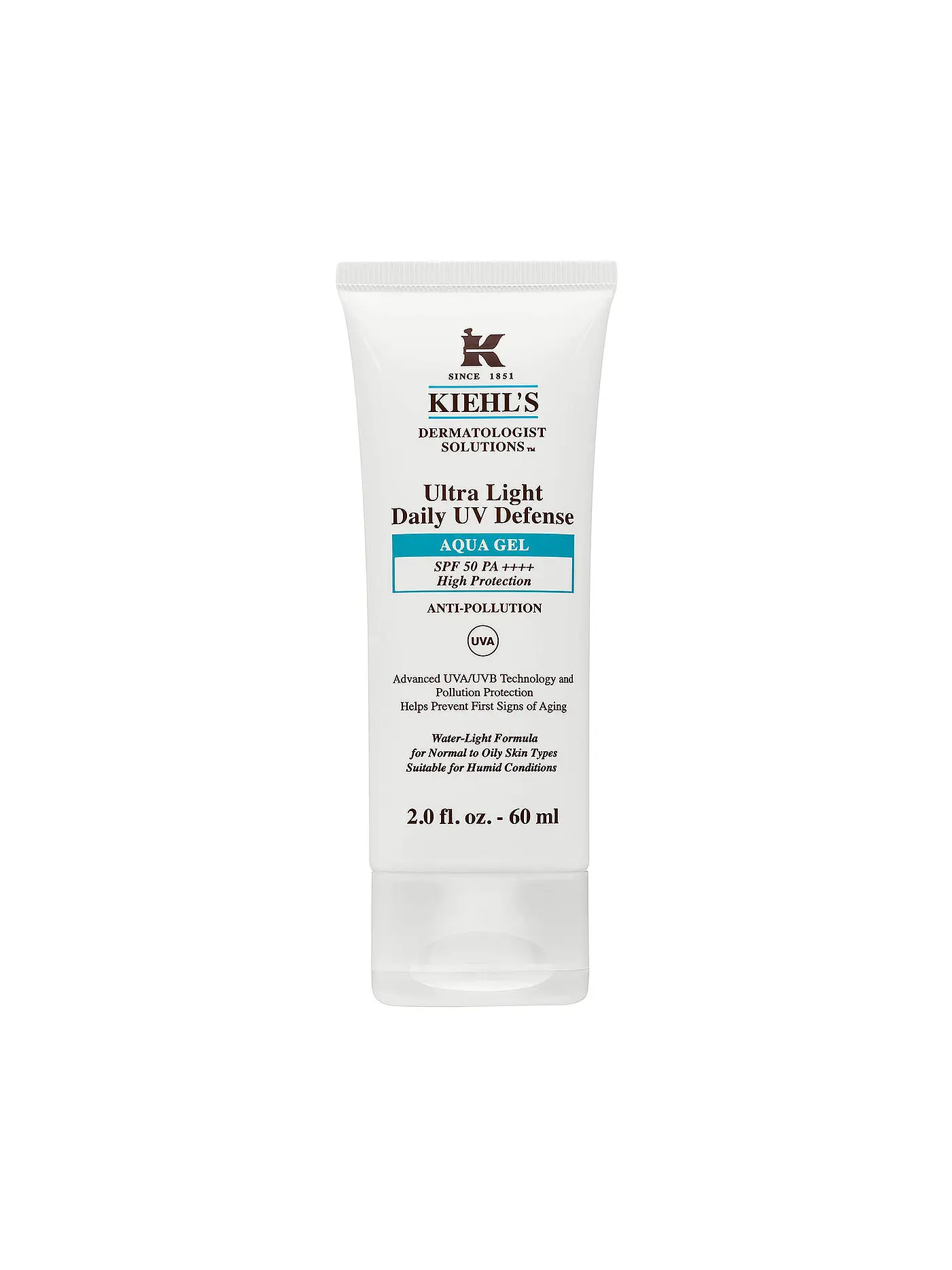 KIEHL'S | Sonnenpflege - Ultra Light Daily UV Defense Aqua Gel SPF50 60ml | transparent