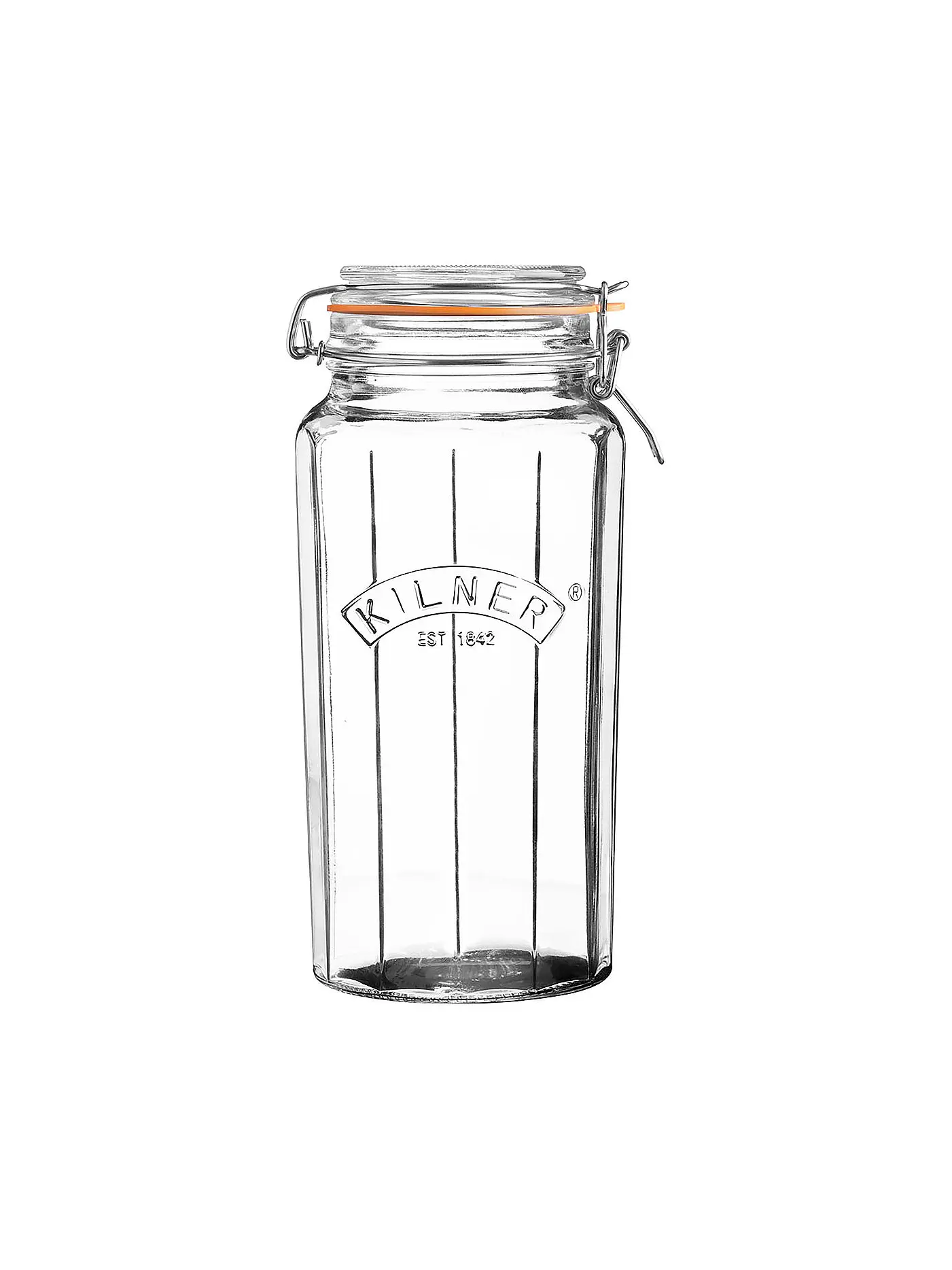 KILNER | Drahtbügelglas Kilner facettiert 1,8l | transparent