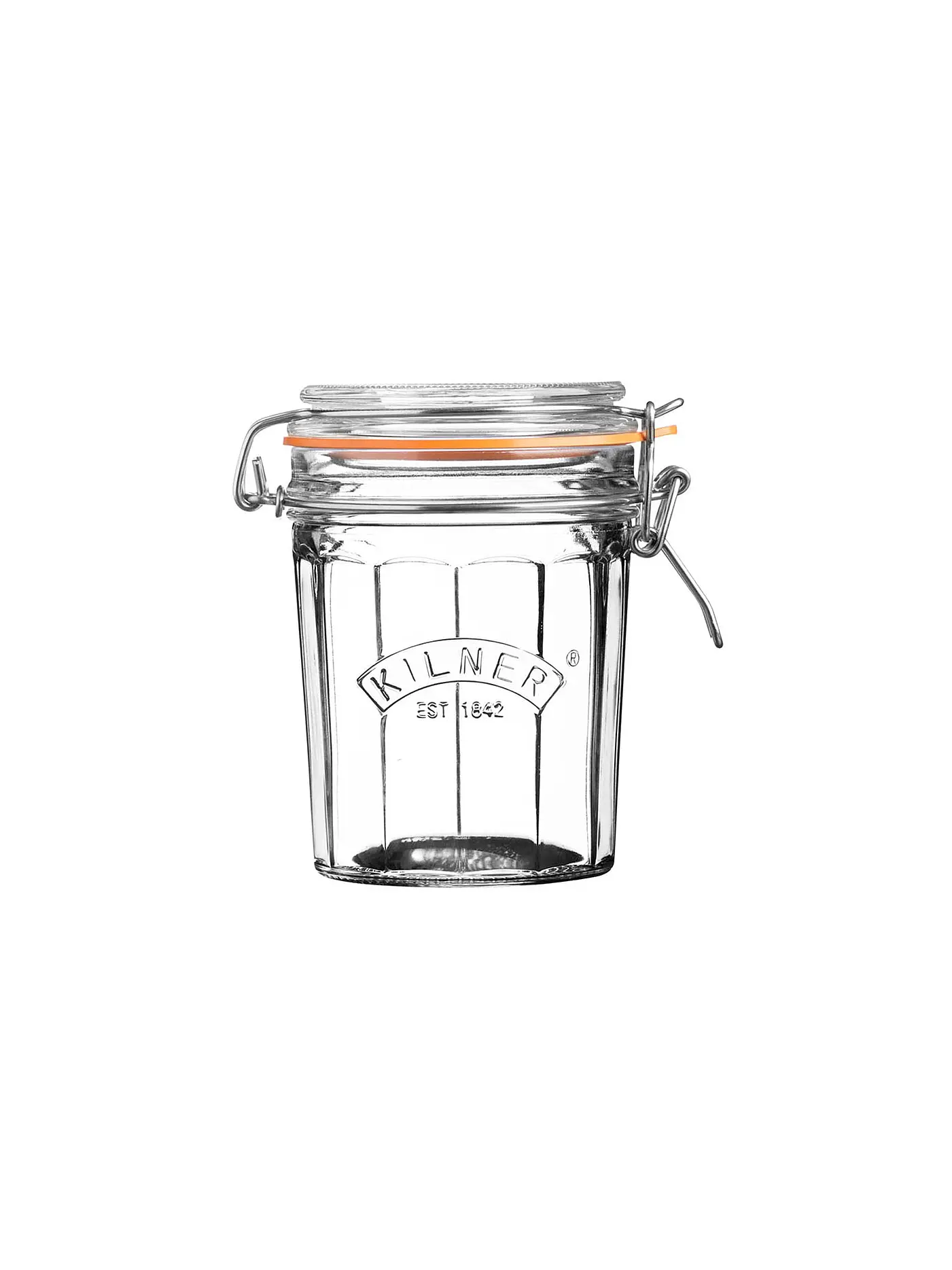 KILNER | Drahtbügelglas Kilner facettiert 450ml | transparent