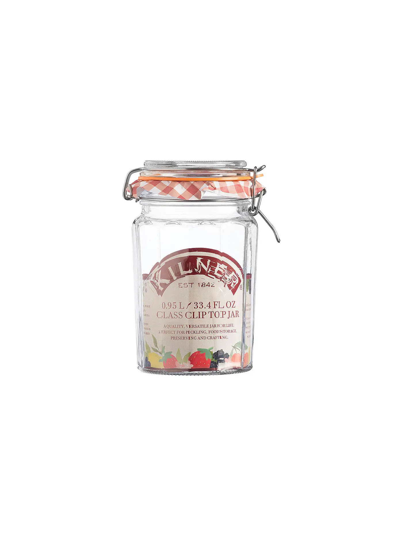 KILNER | Drahtbügelglas Kilner facettiert 950ml | transparent