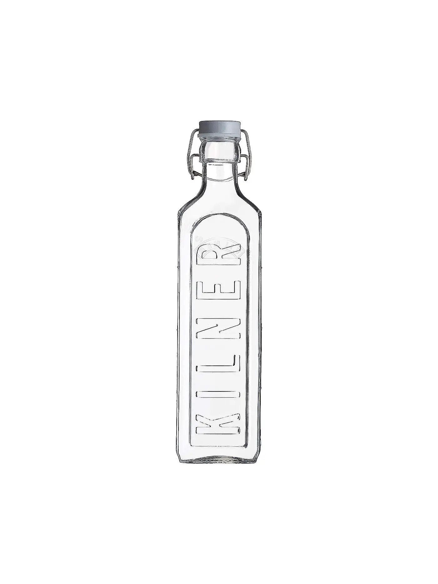 KILNER | Glasflasche mit Bügelverschluss 1l eckig Glas | transparent