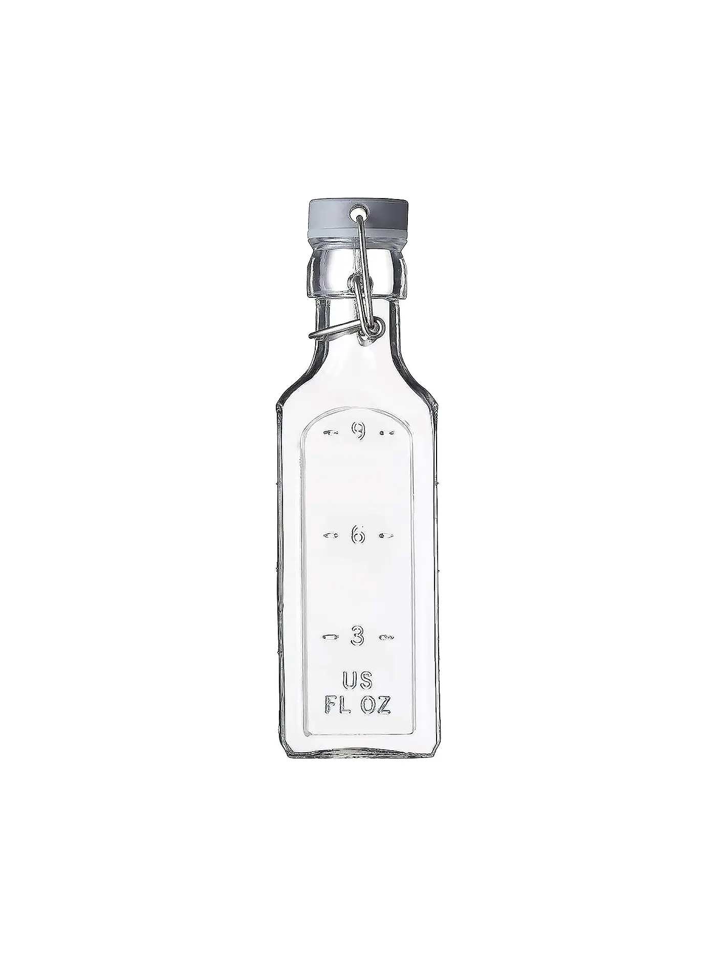 KILNER | Glasflasche mit Bügelverschluss 300ml eckig Glas | transparent