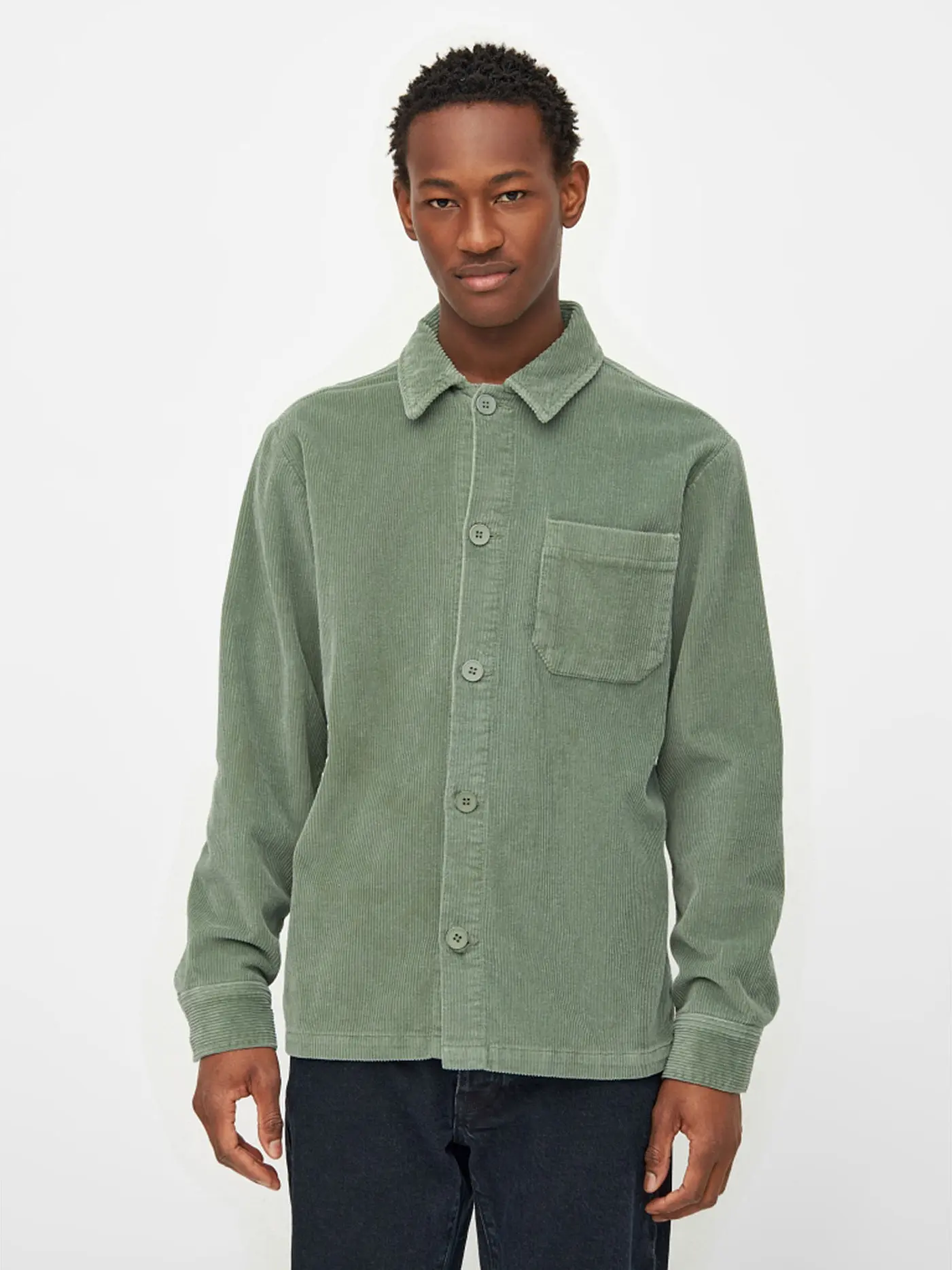 KNOWLEDGE COTTON APPAREL | Cord Overshirt | grün