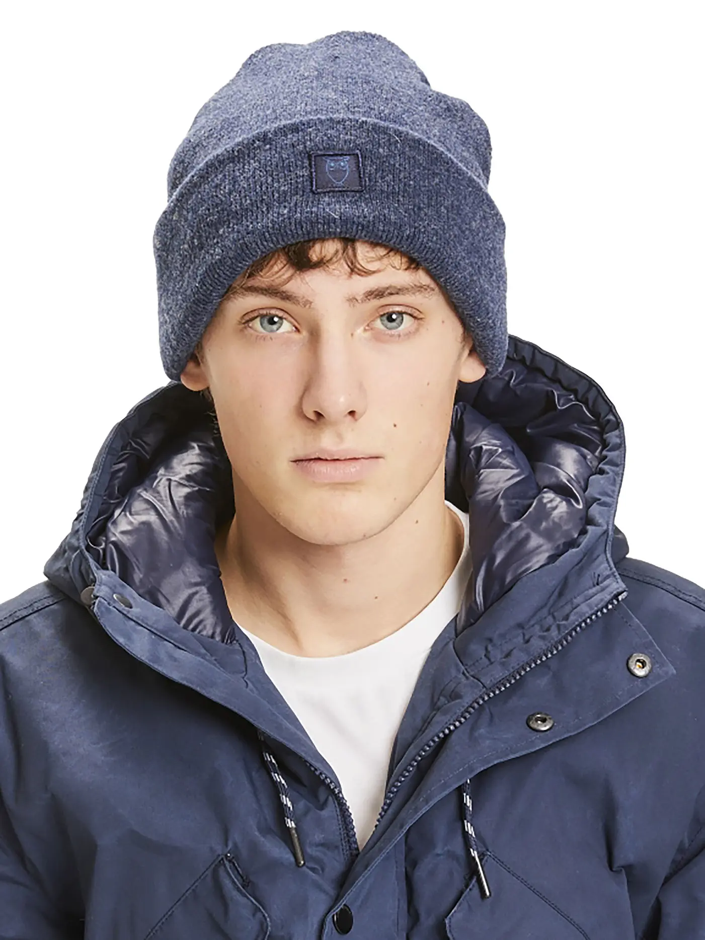 KNOWLEDGE COTTON APPAREL | Mütze - Haube LEAF | blau